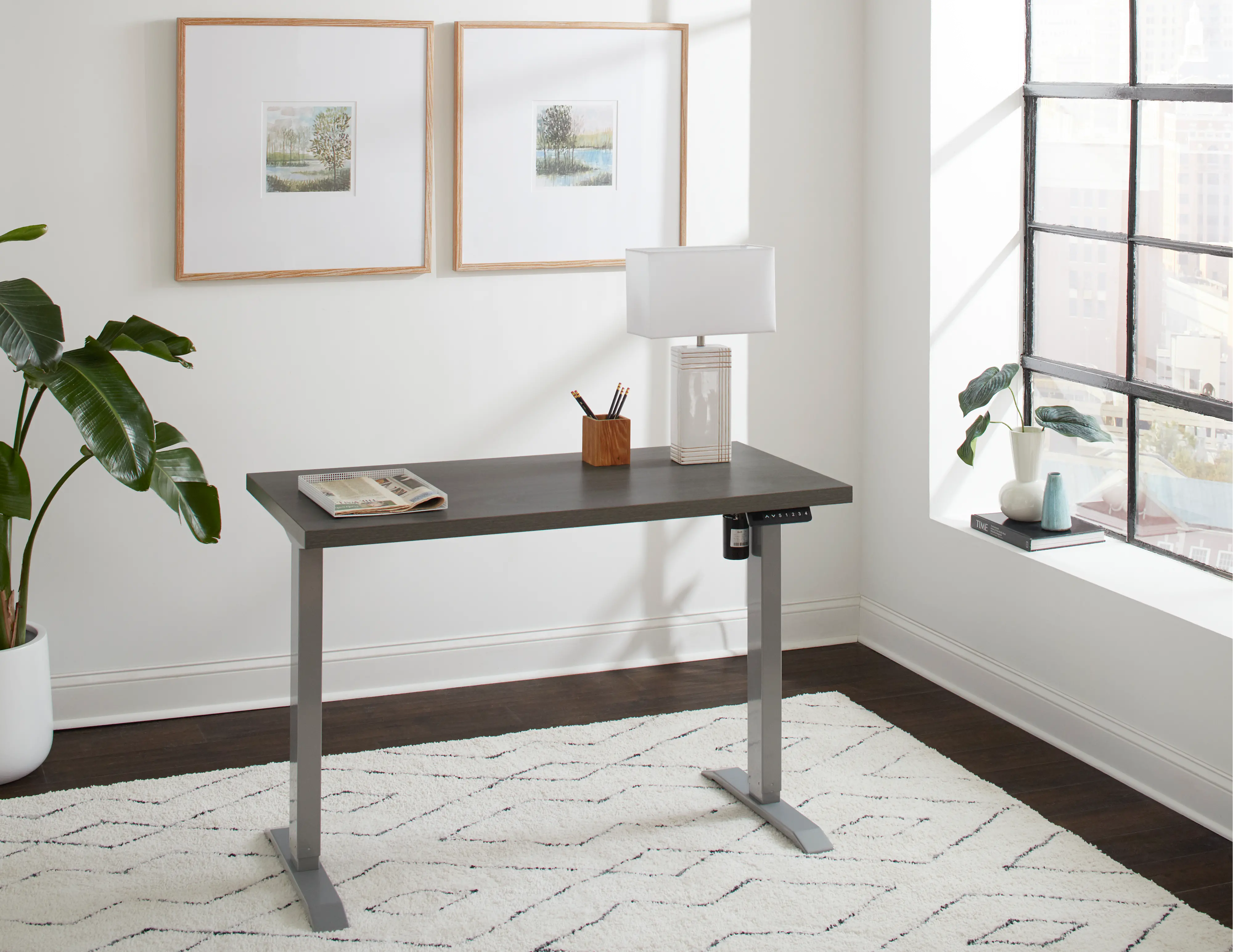 Martin Gray Adjustable Desk-2