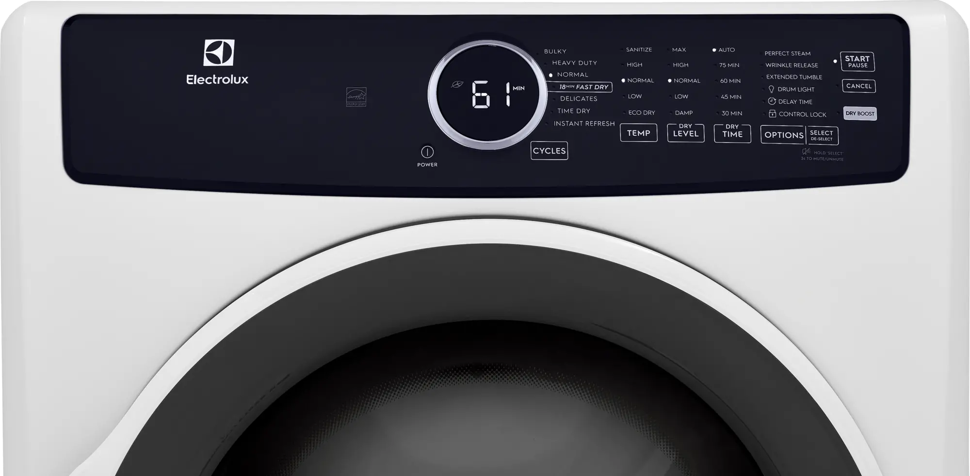 ELFG7437AW Electrolux 8 cu ft Gas Dryer - White, ELF7437A-4
