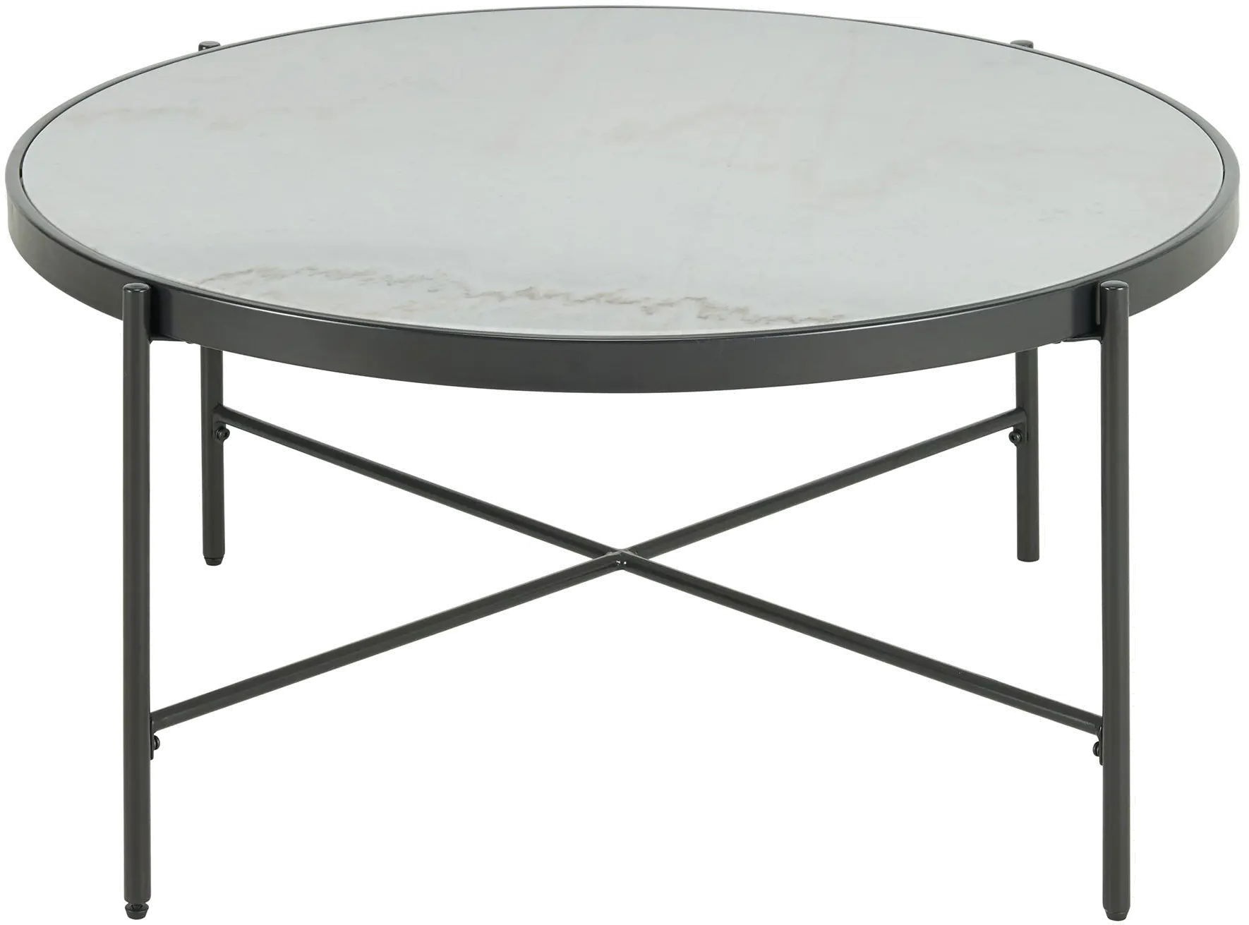 Vienna Black and White Marble Coffee Table-4
