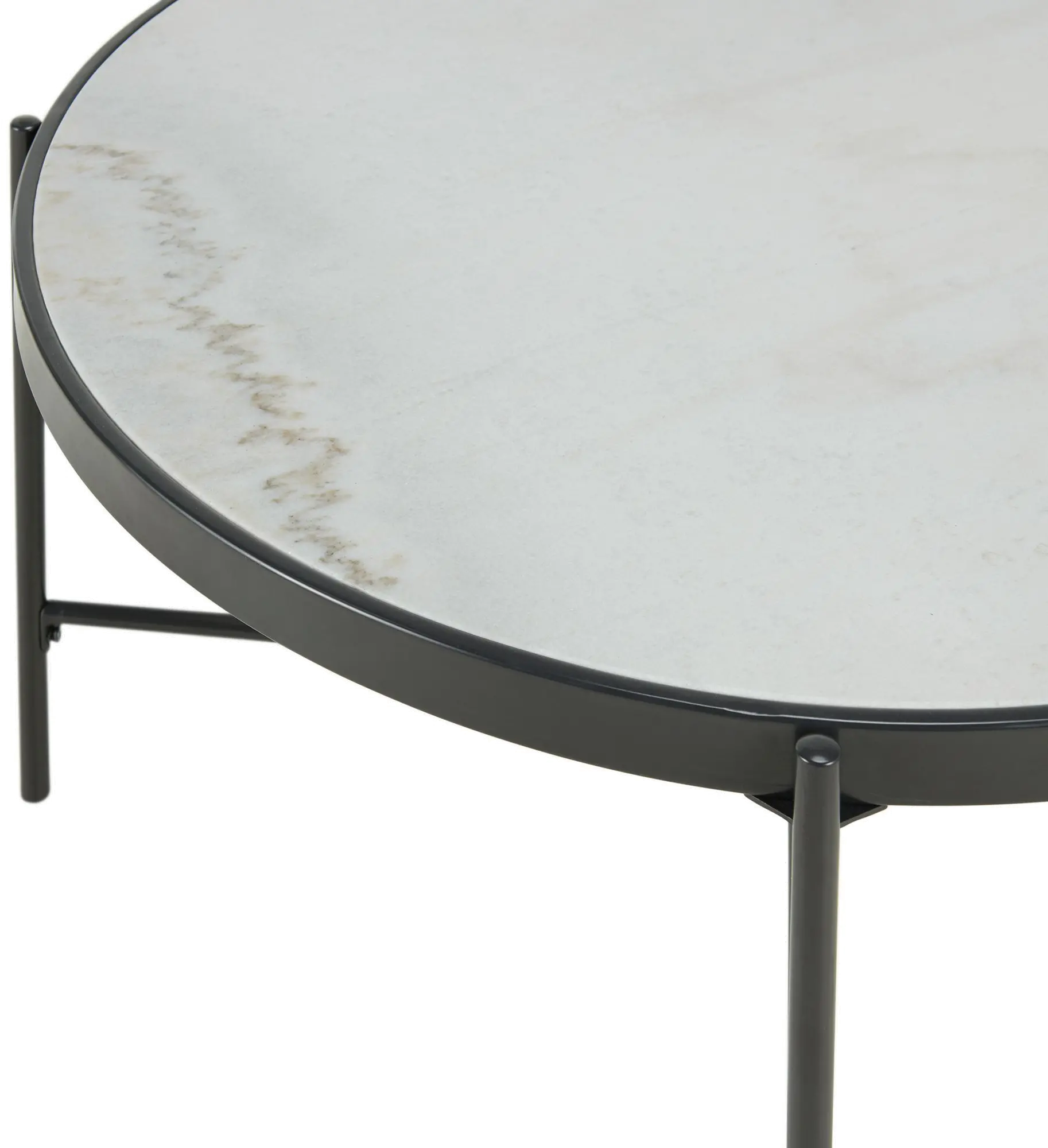 Vienna Black and White Marble Coffee Table-2