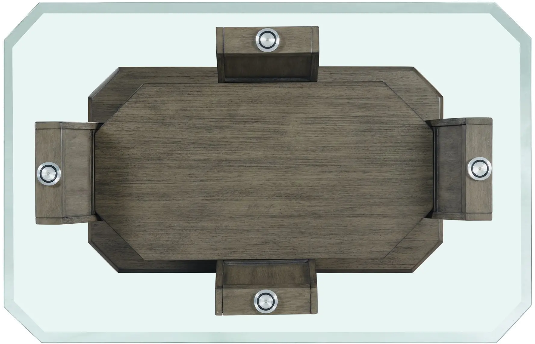 Dapper Gray Coffee Table with Glass Top-5