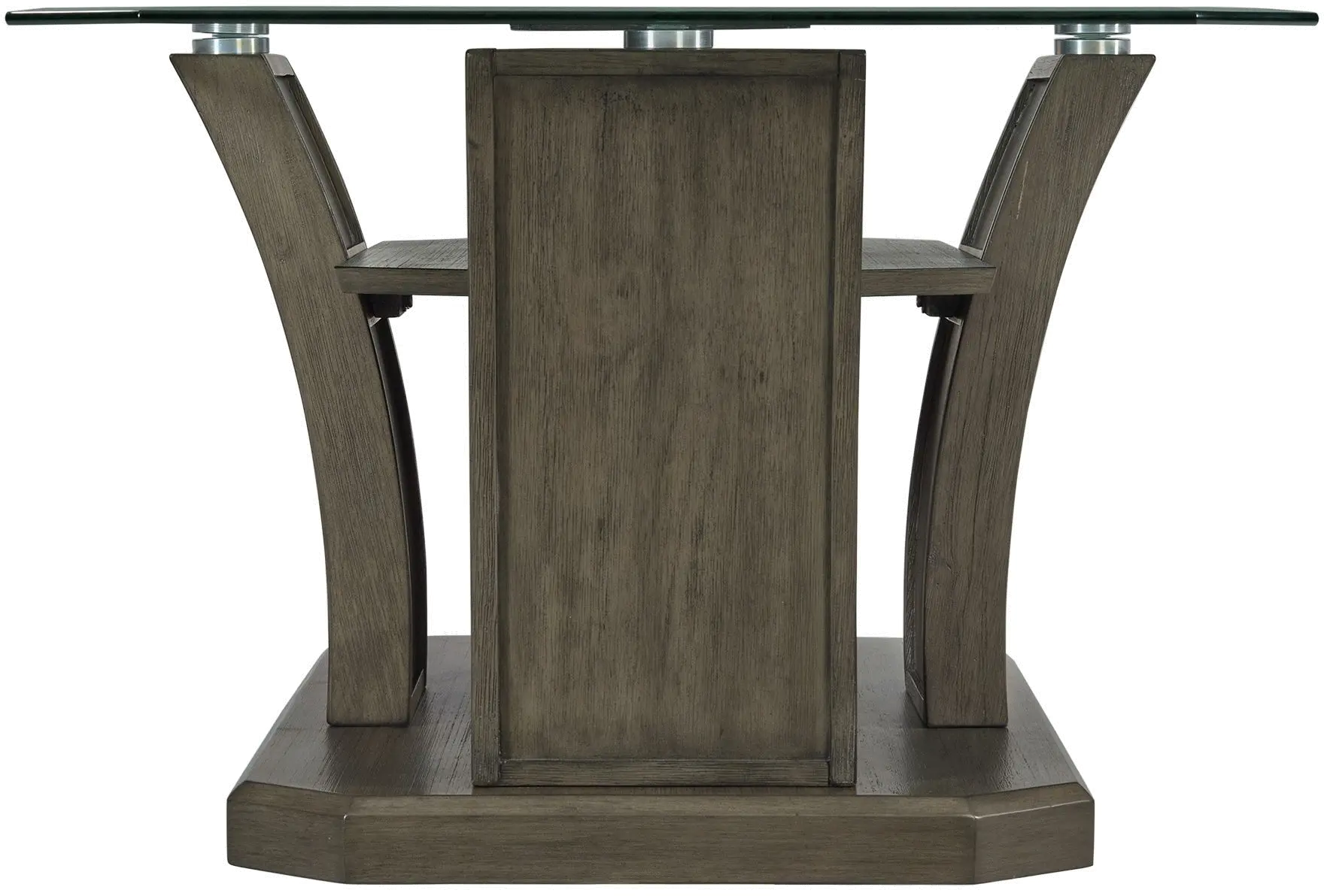 Dapper Gray Coffee Table with Glass Top-6