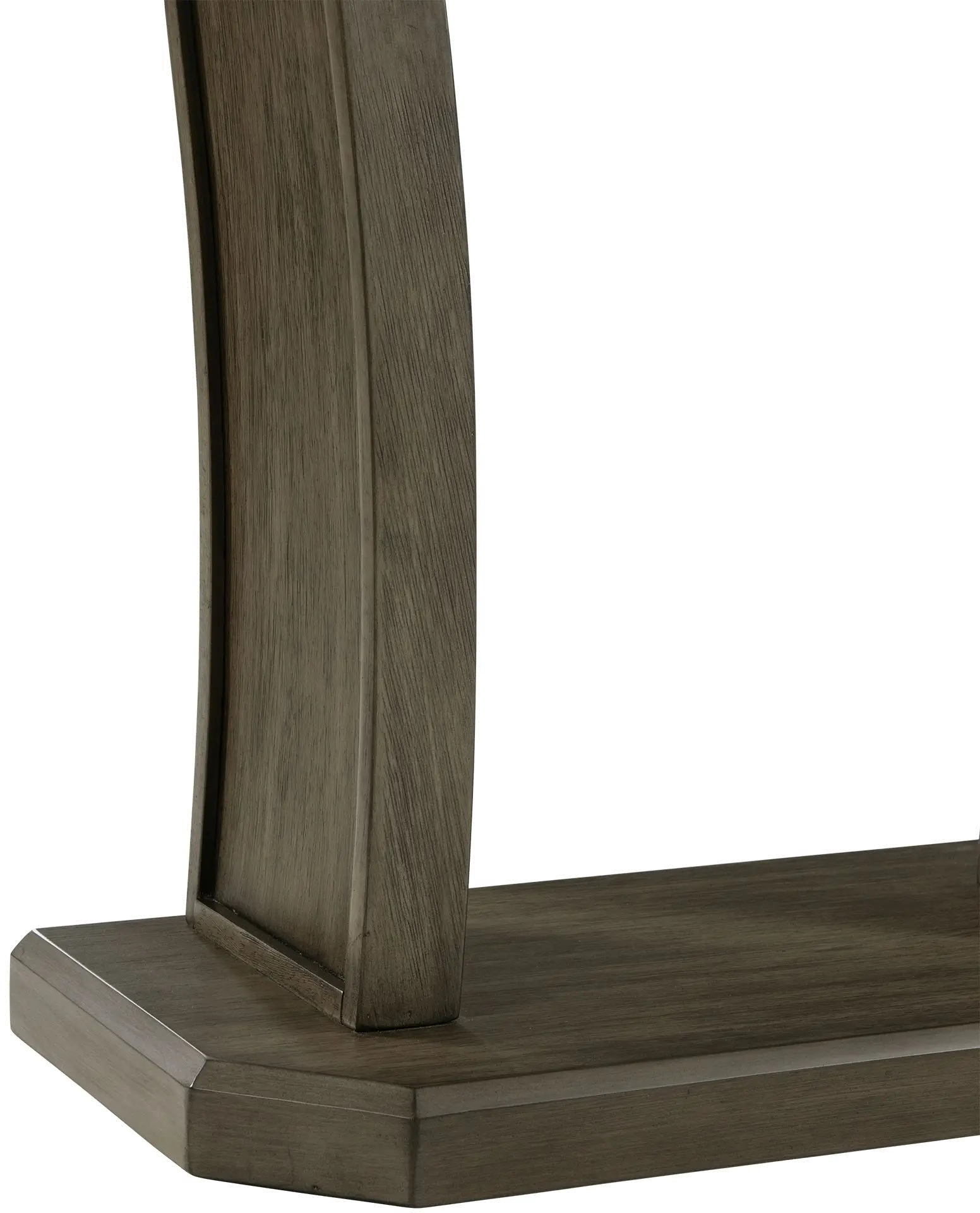 Dapper Gray Pedestal Console Table with Glass Top-4