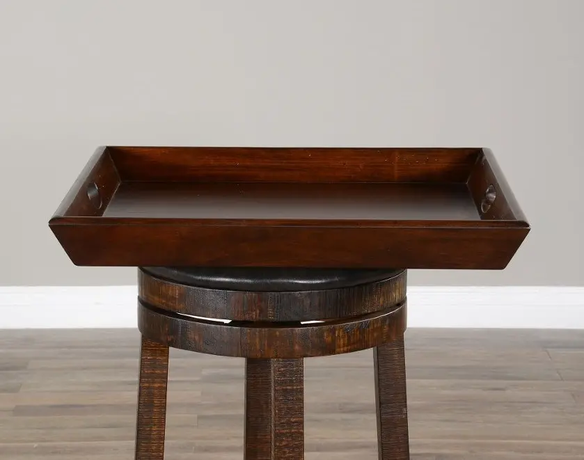 Santa Fe Dark Chocolate Tabletop Wood Tray-2