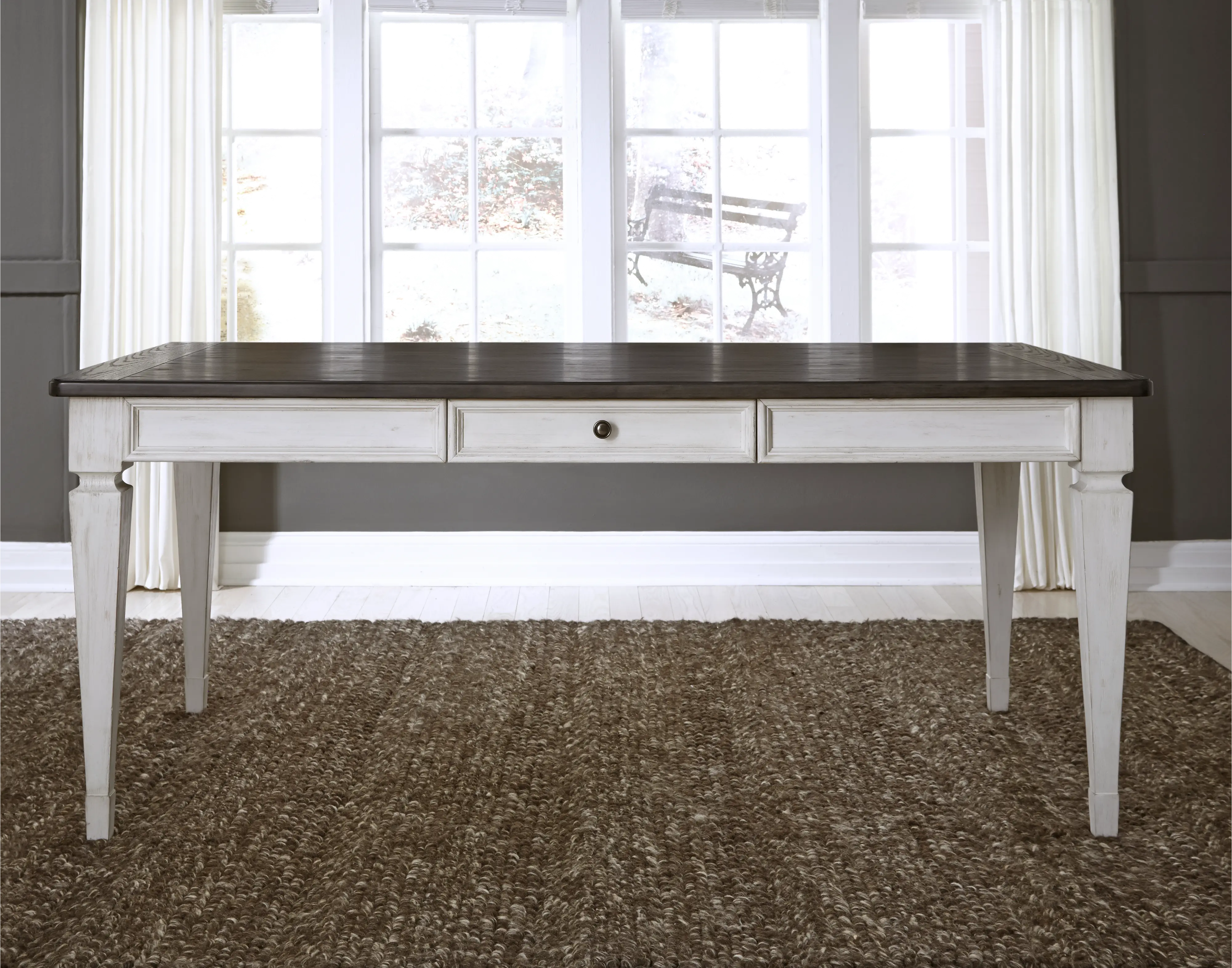 417-T4072 Allyson Park White Dining Room Table-9