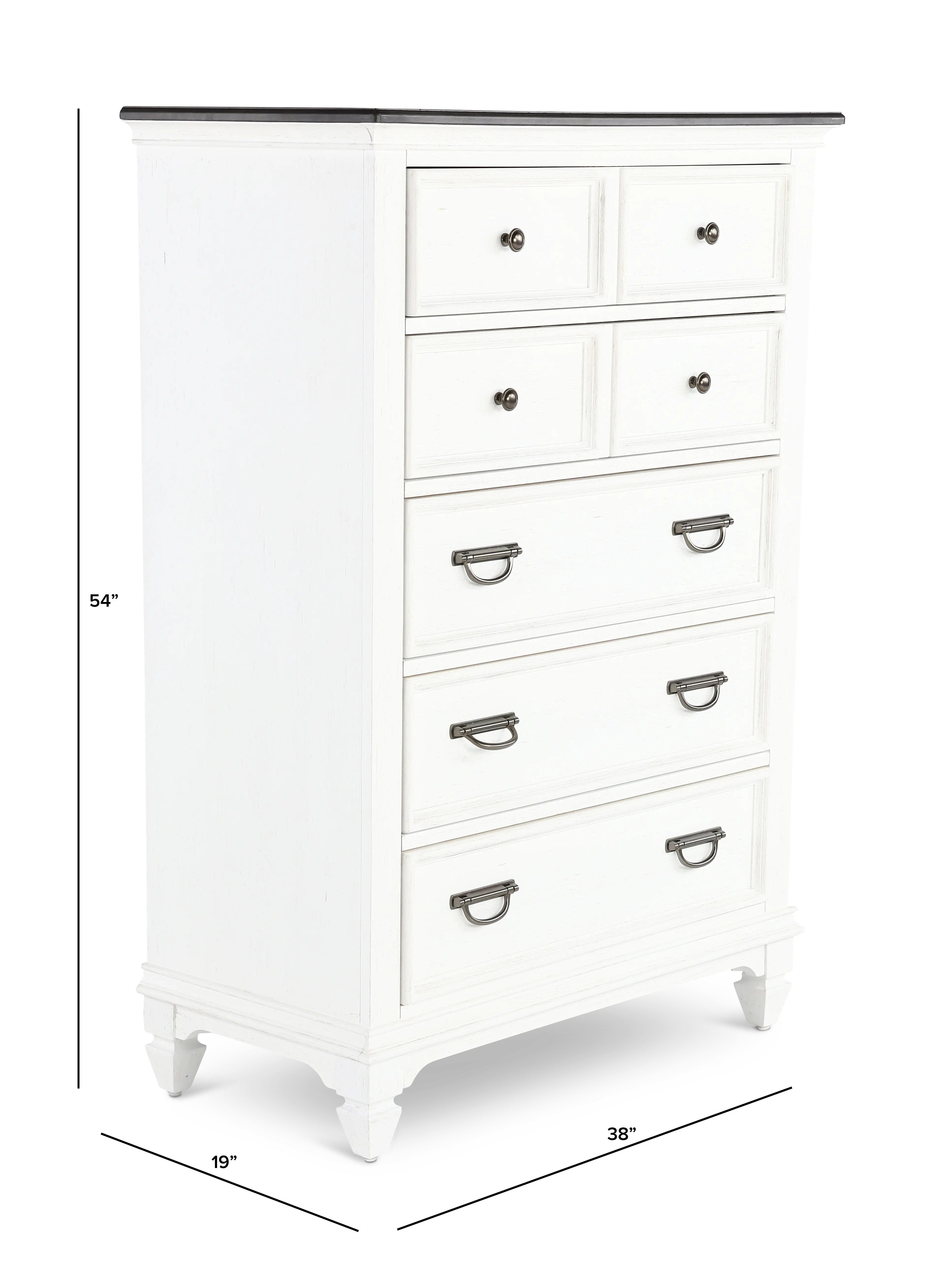 417-BR41 Allyson Park White Chest of Drawers-3