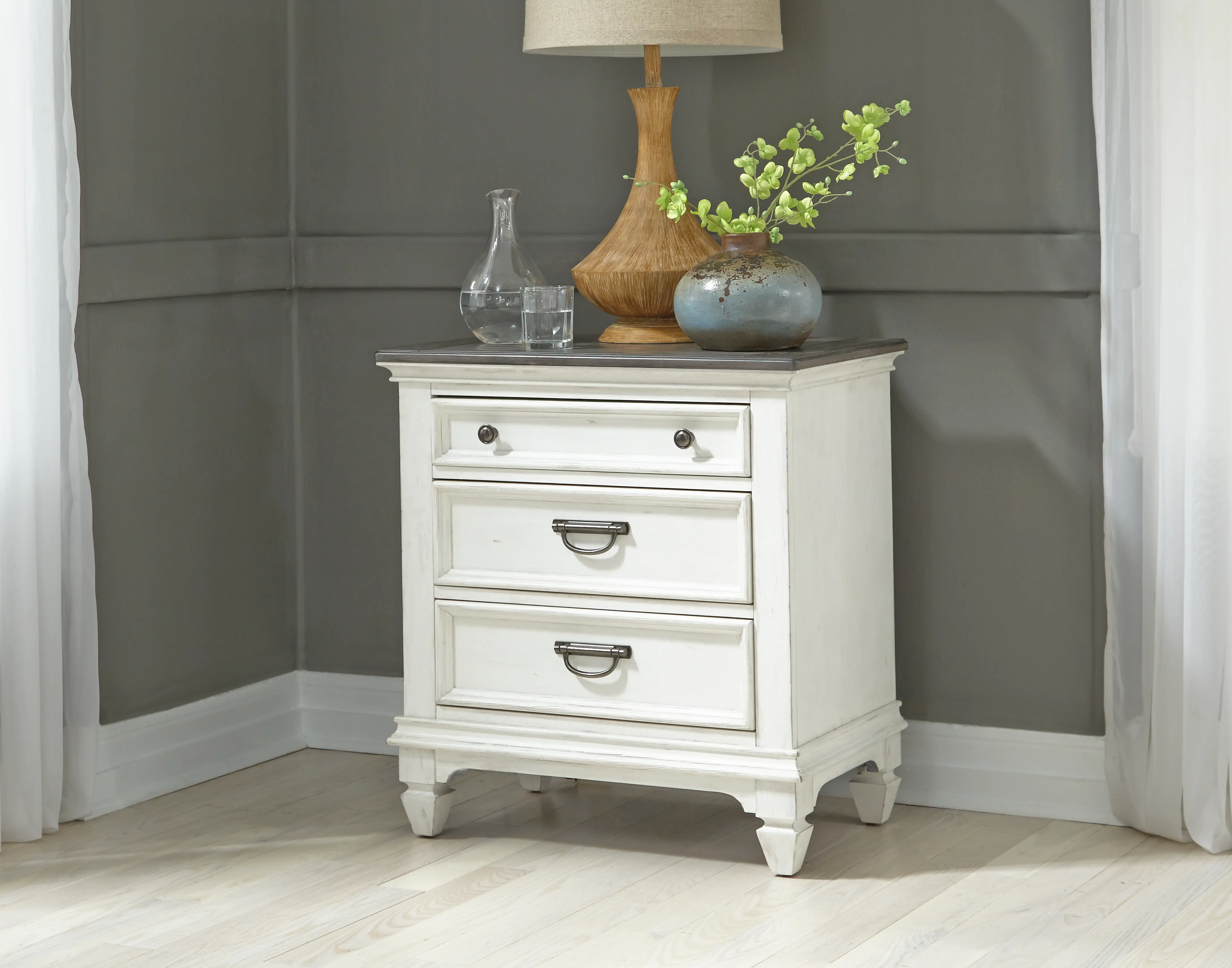 417-BR61 Allyson Park White Nightstand-2
