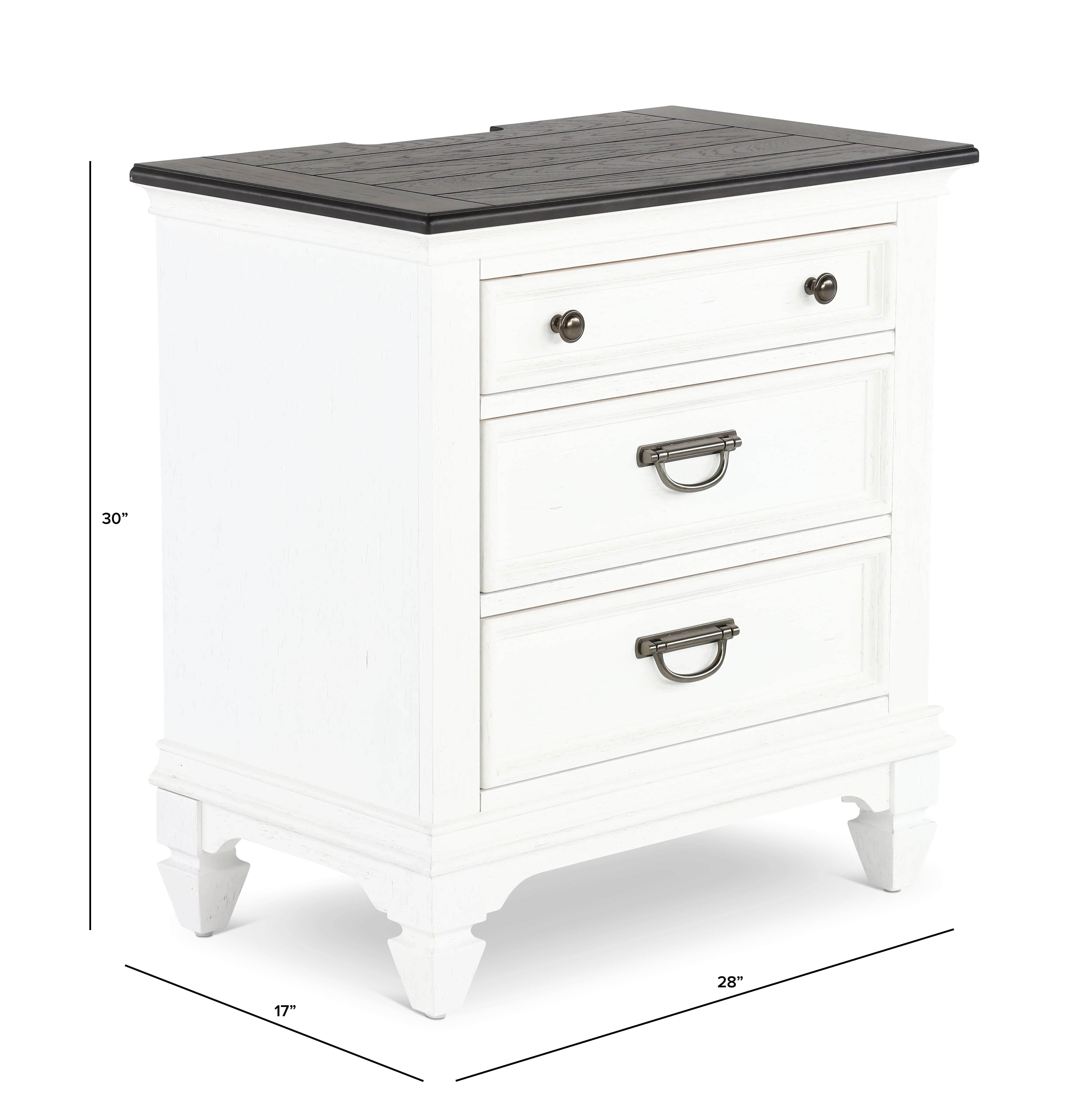 417-BR61 Allyson Park White Nightstand-3