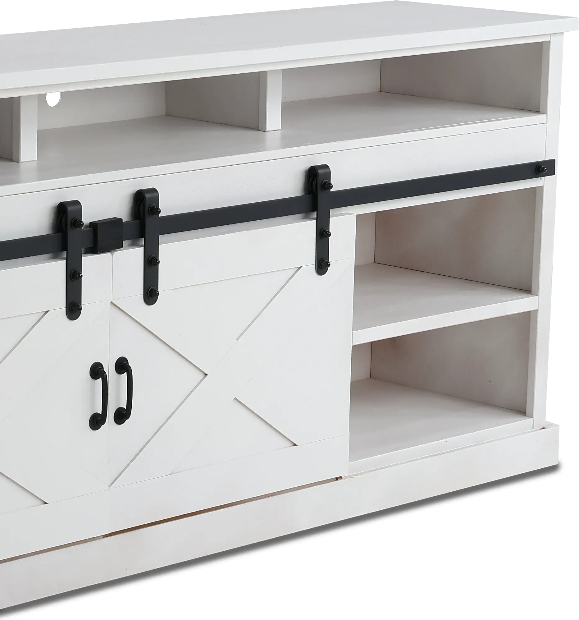 Farmhouse White 94  Fireplace TV Stand-6