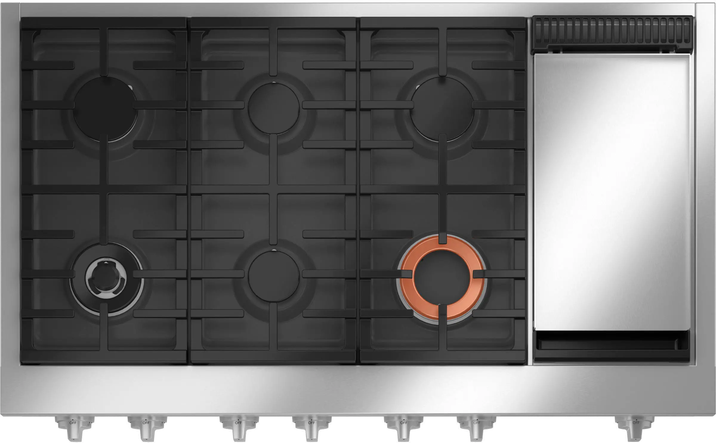 CGU486P2TS1 Cafe 48 Inch Gas Range Top - Stainless Steel-2