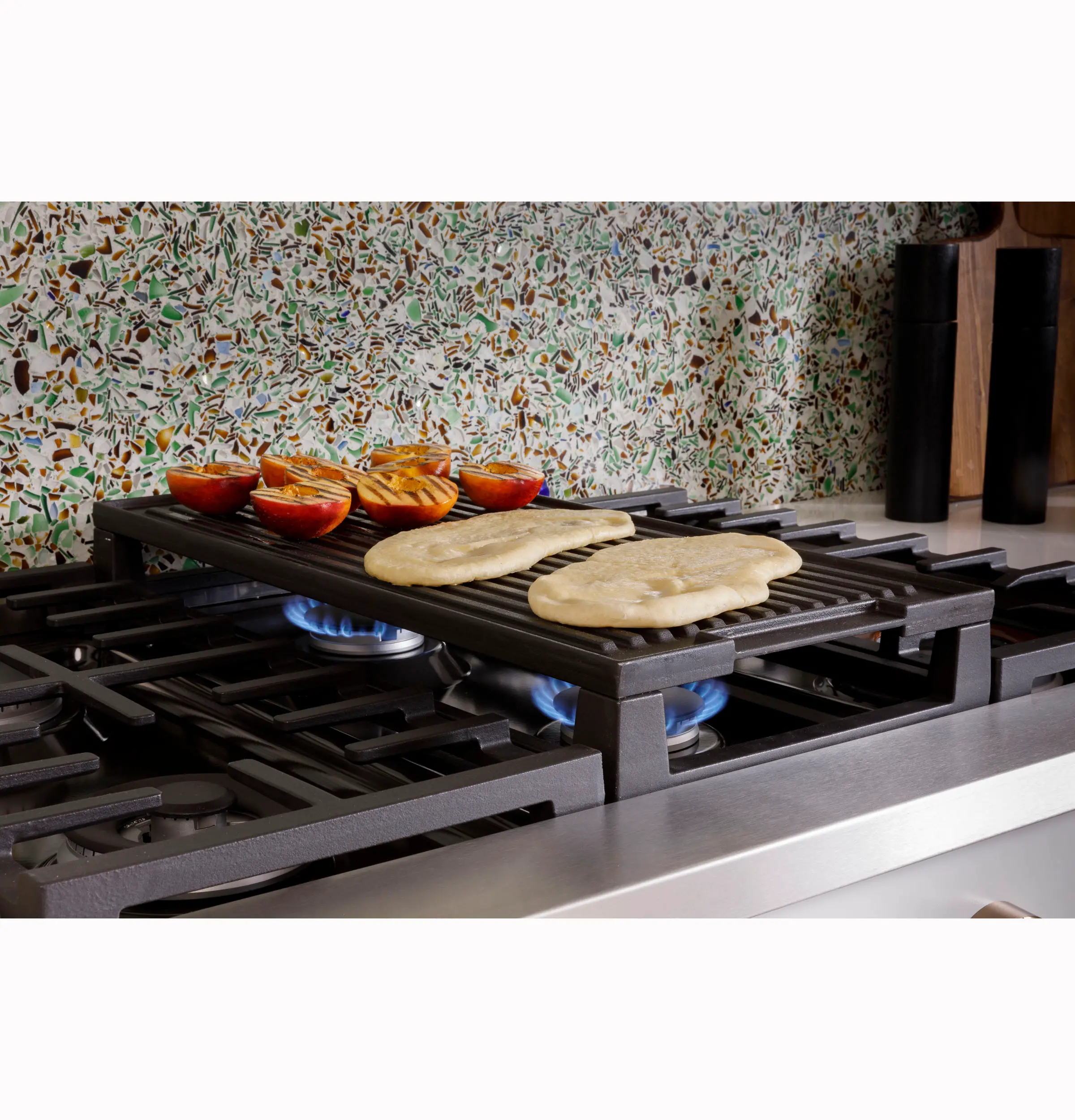 CGU486P2TS1 Cafe 48 Inch Gas Range Top - Stainless Steel-6