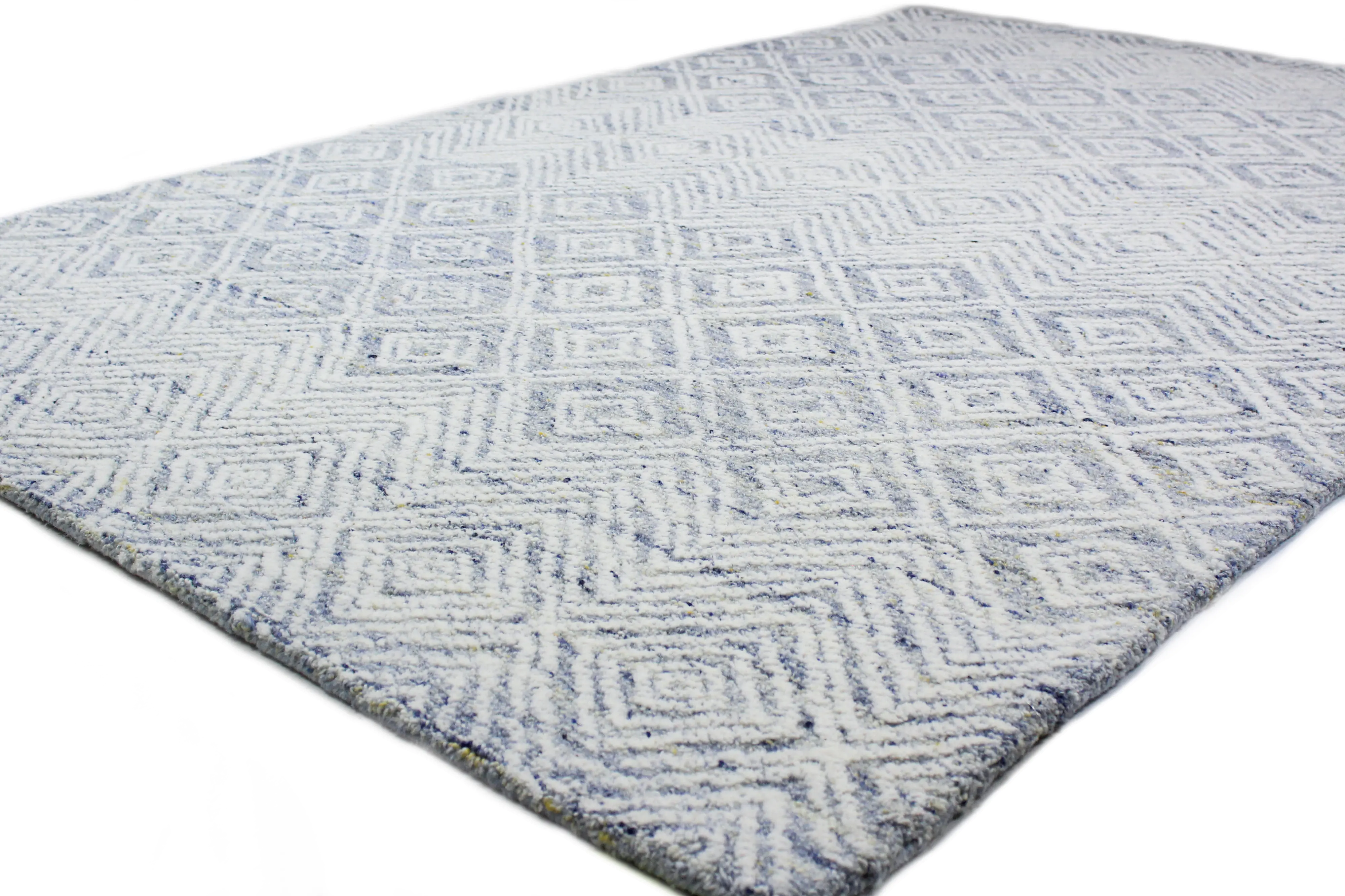 R130-BL-4X6-LC159 Verona 4 x 6 Naana Contemporary Blue Area Rug-3