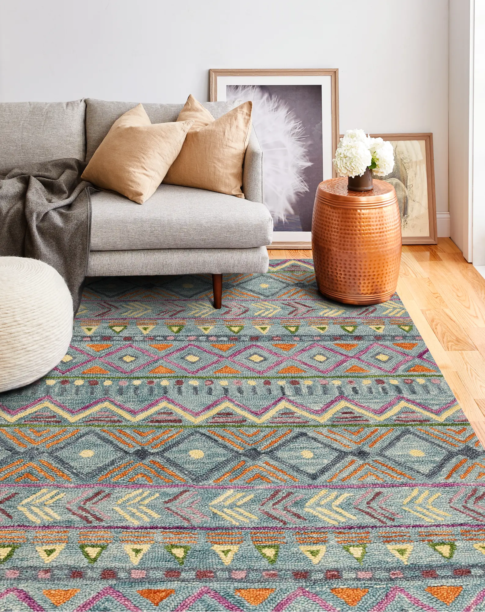 R131-TE-9X12-AL117 Valencia 9 x 12 Naim Abstract Teal Area Rug-2