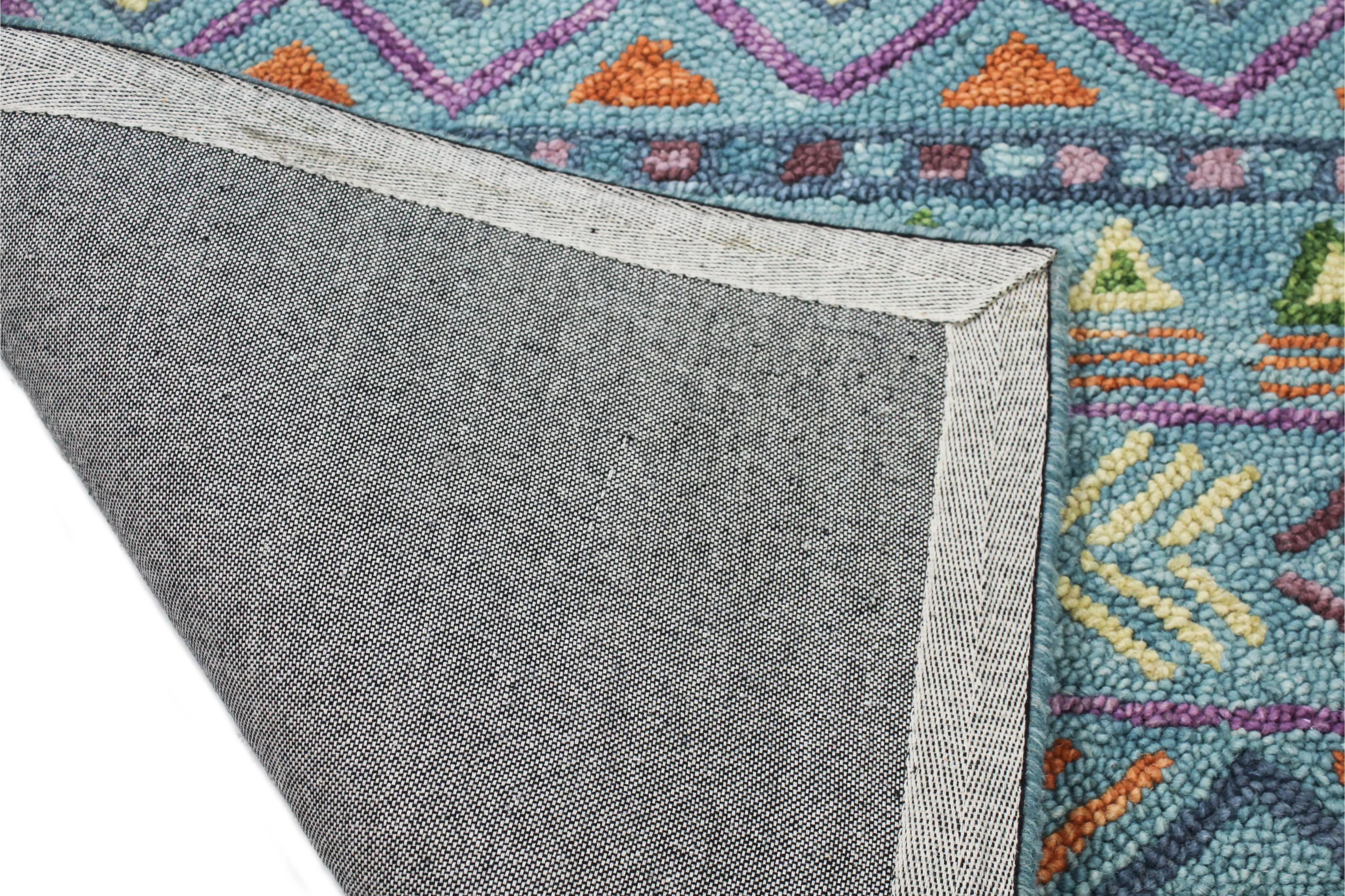 R131-TE-9X12-AL117 Valencia 9 x 12 Naim Abstract Teal Area Rug-4