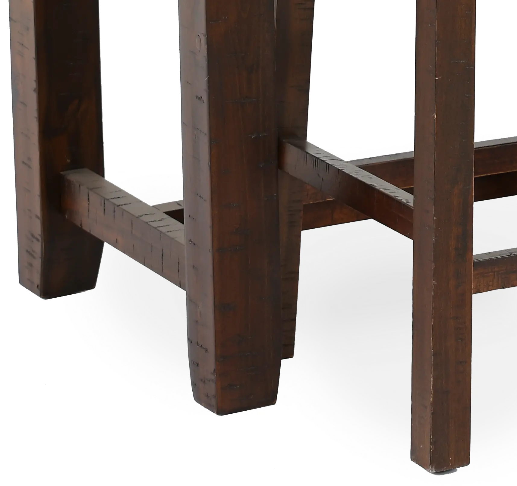 Jax Dark Brown Console Table with 3 Stools-7