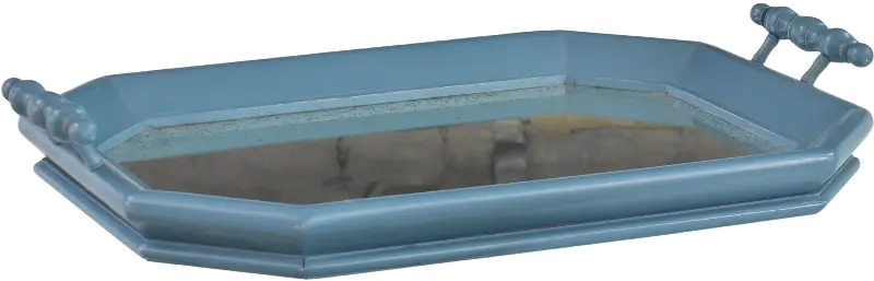Dorset Marina Blue Tray With Mirror