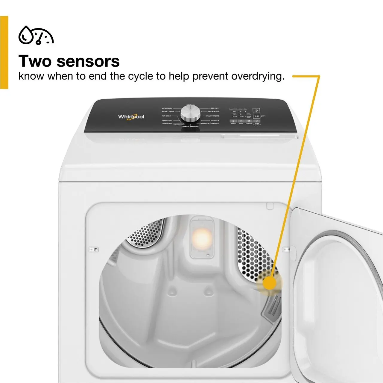 WED5050LW Whirlpool Electric Dryer W5050 - White, 7.0 cu. ft.-7