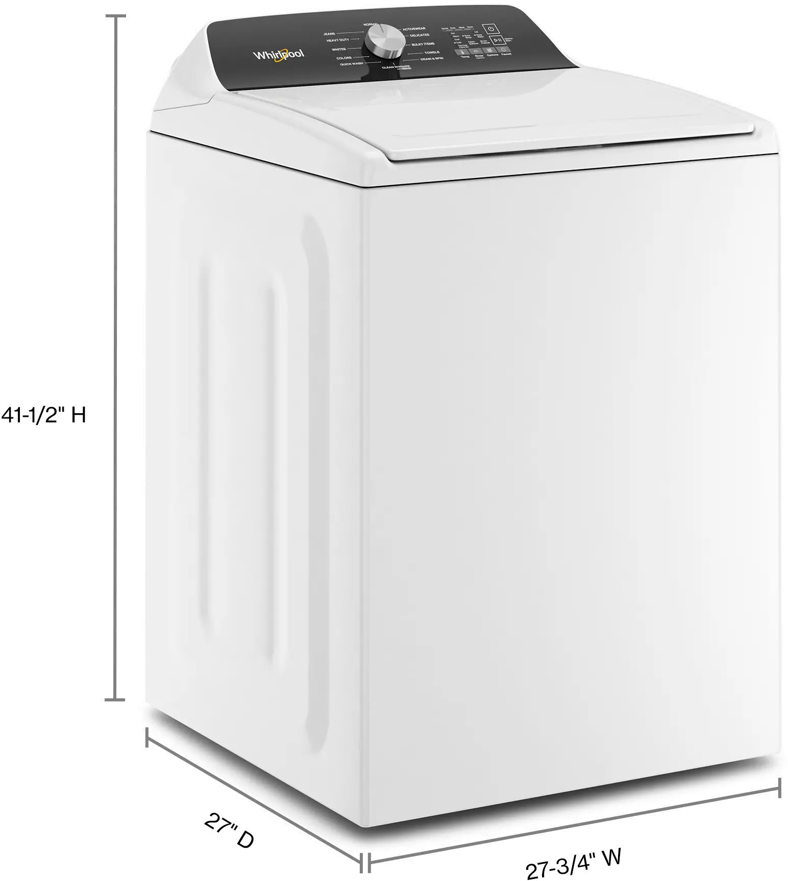 WTW5015LW Whirlpool Top Load Washer with Agitator 4.5 cu. ft. - White W5010-12