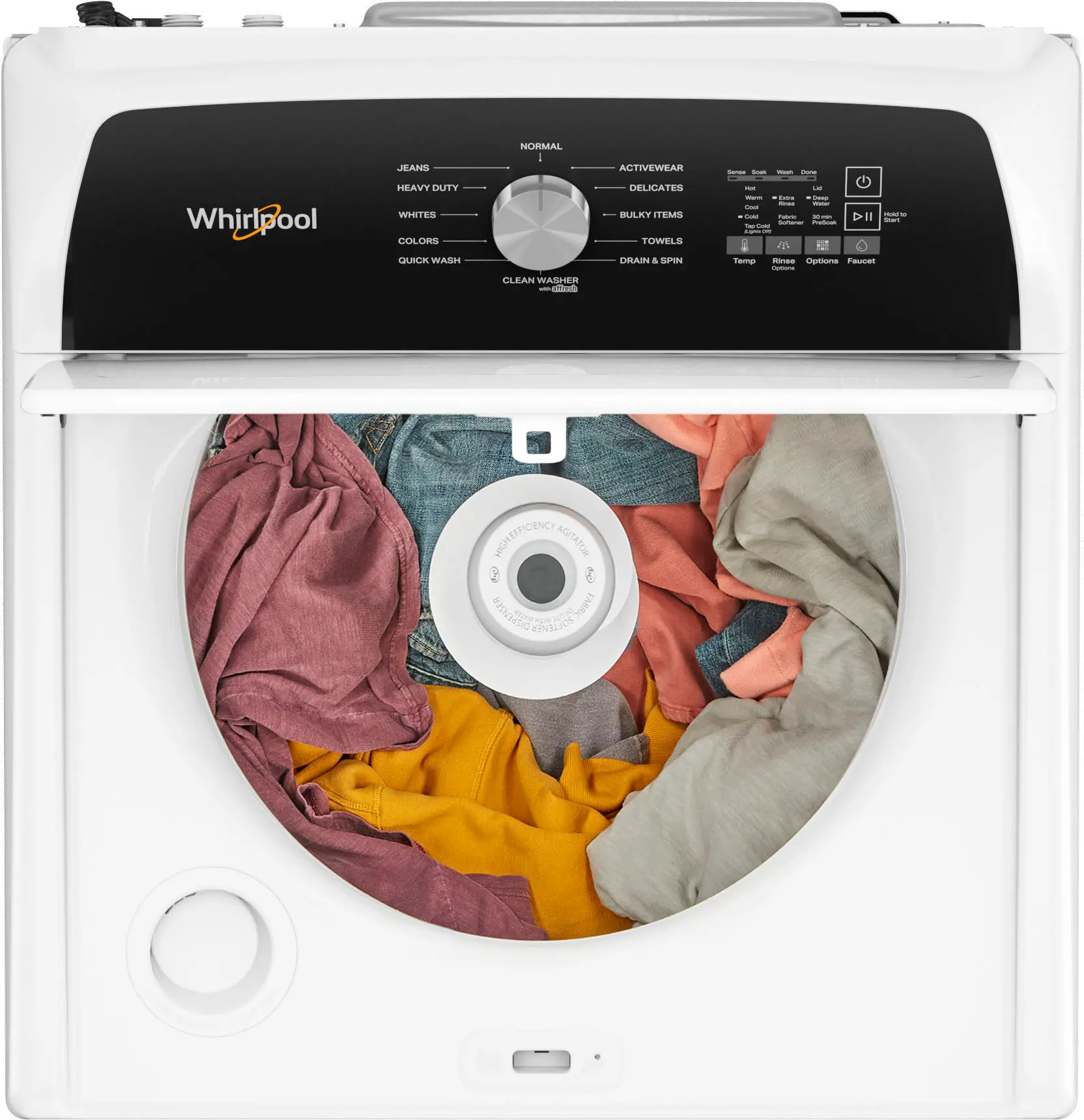 WTW5015LW Whirlpool Top Load Washer with Agitator 4.5 cu. ft. - White W5010-4