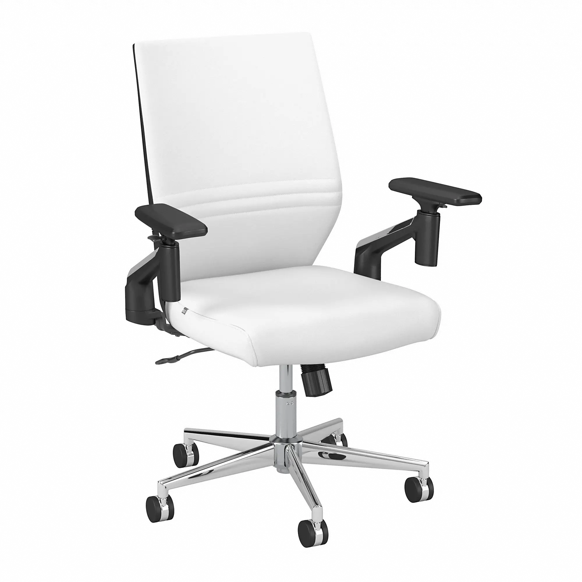 CH2701WHL-03 Laguna White Leather Mid Back Task Chair - Bush Furniture-2