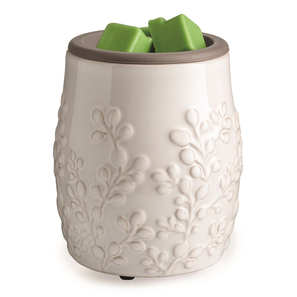 Willow White Reactive Glaze Flip Dish Wax Fragrance Warmer