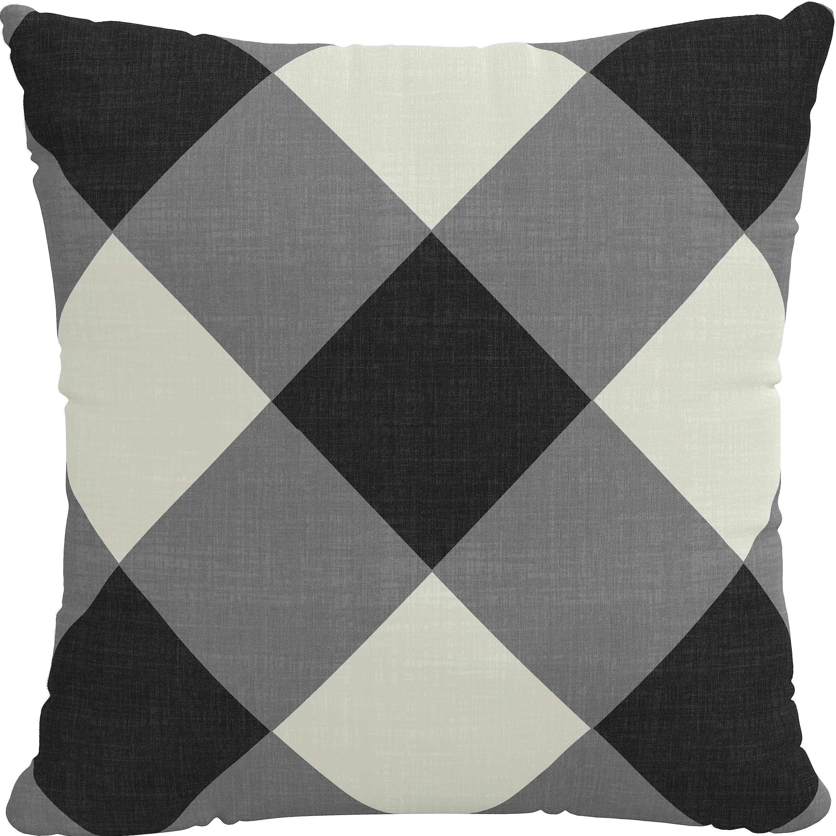 PL22PDMCHCHRTSP 22  Diamond Check Charcoal Pillow - Skyline Furniture-1