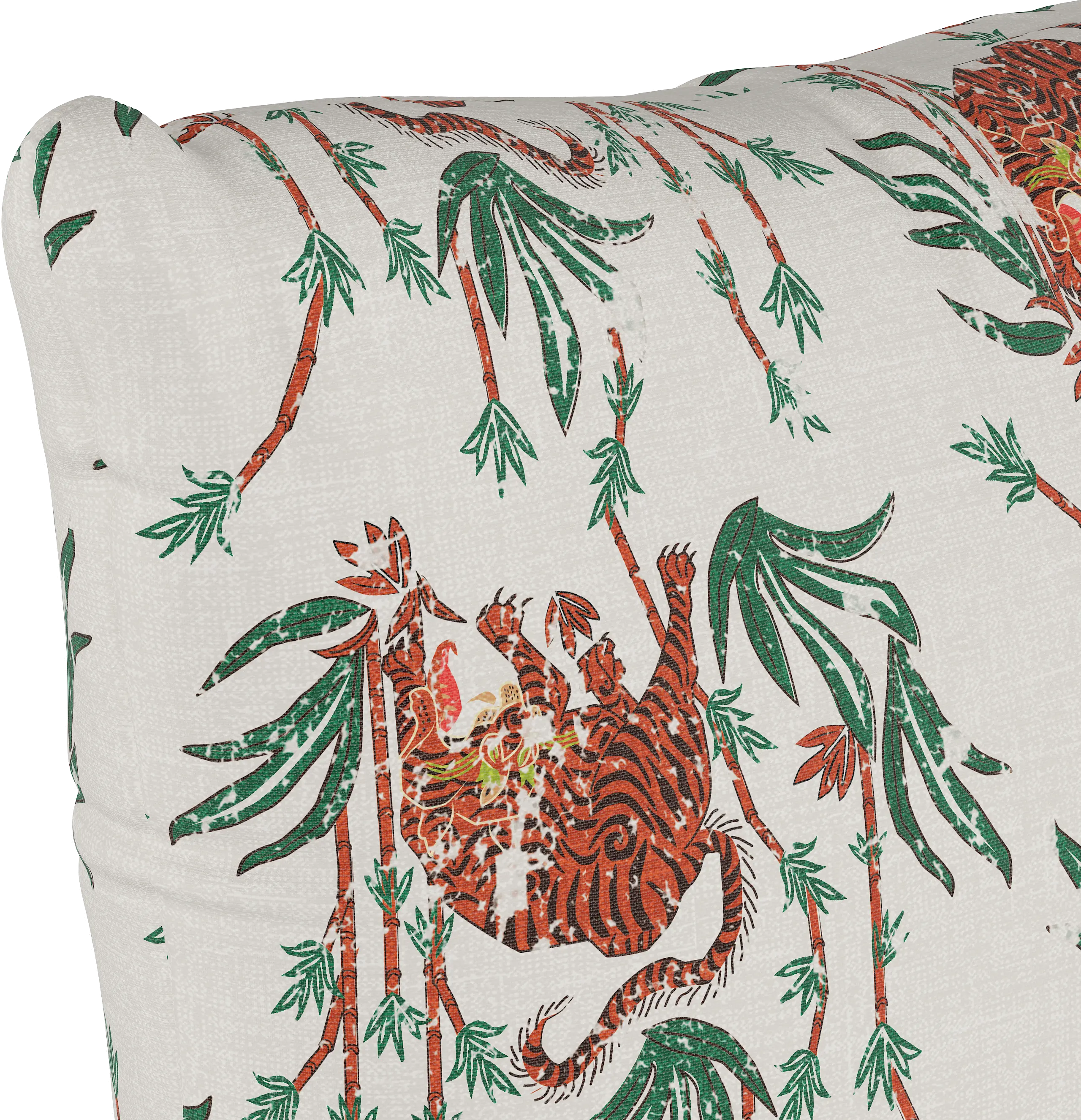 PL18PTGRBMBCRMOGA 18  Tiger Bamboo Cream Pillow - Skyline Furniture-2