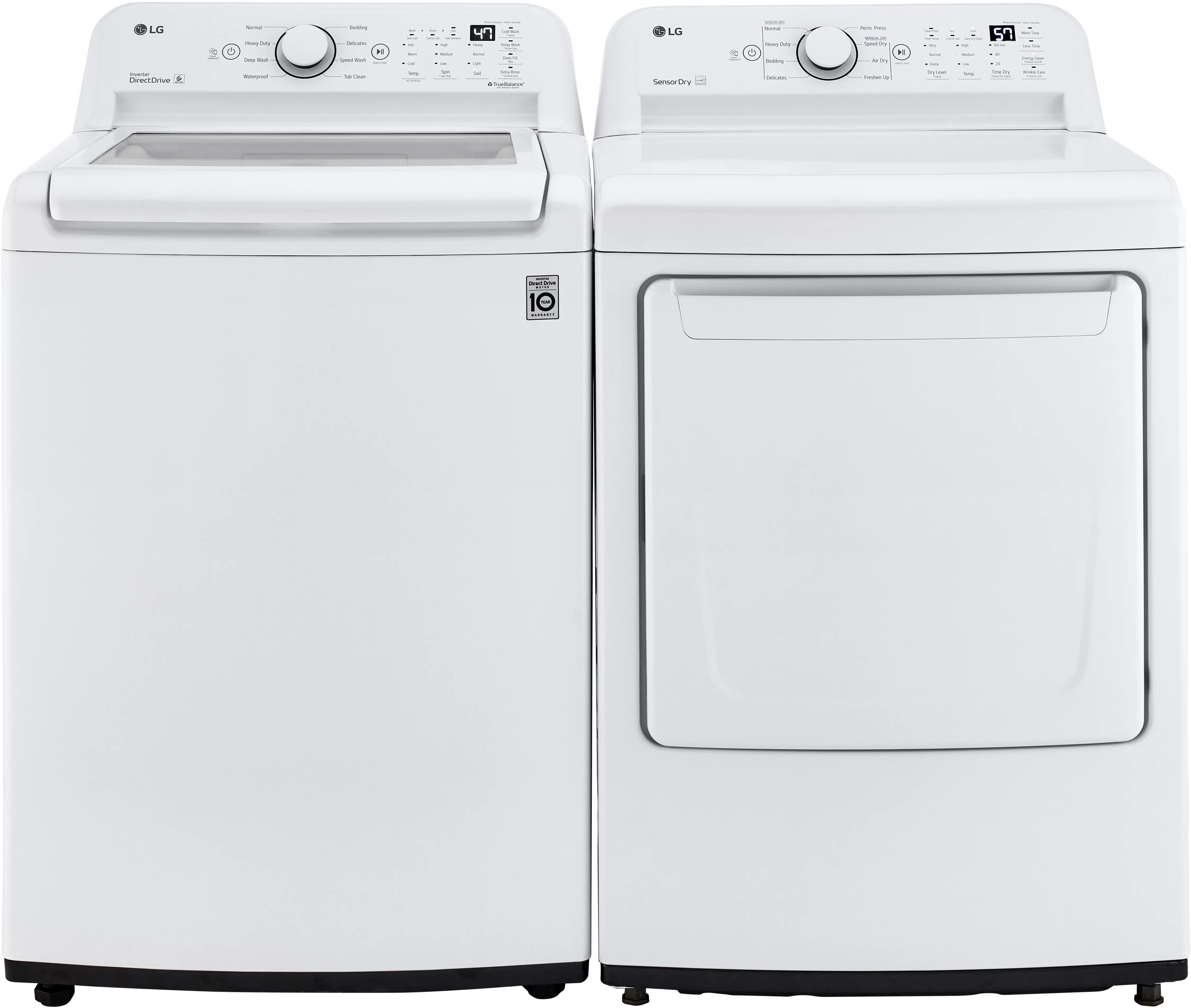 .LG-7000-W/W-ELE--PR LG Washer and Electric Dryer Set - White 7000-1