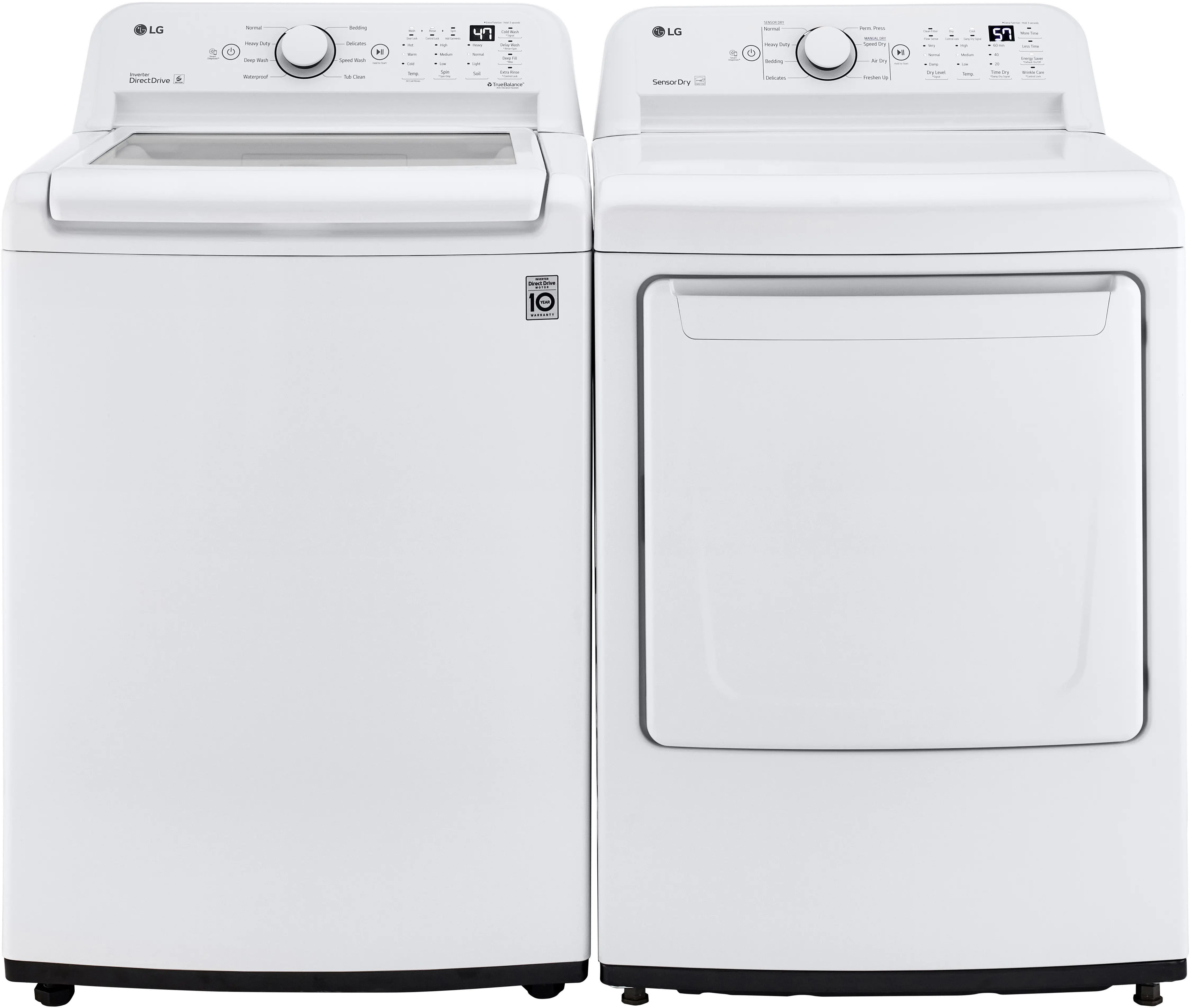 .LG-W/W-7000-GAS--PR LG Washer and Gas Dryer Set - White 7000-1