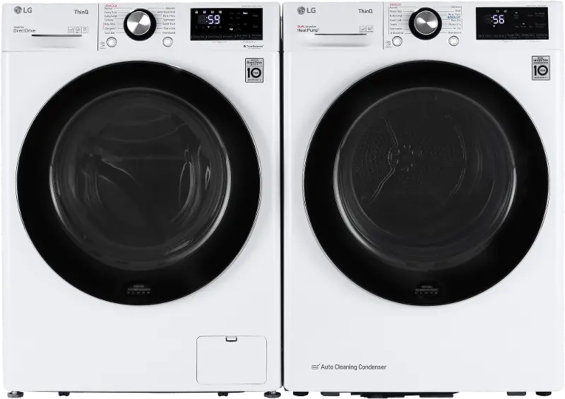 LG Compact Washer and Dryer Set - White, 1455