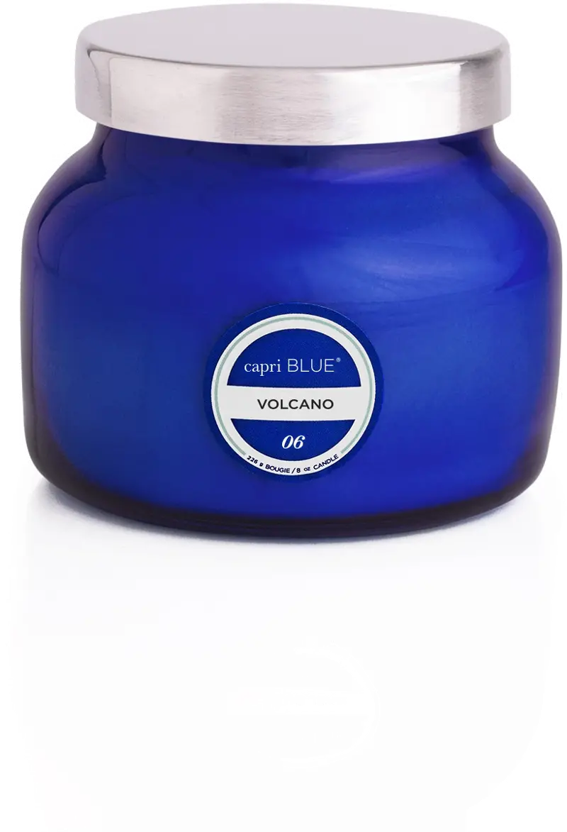 8 oz Volcano Signature Petite Blue Jar Candle