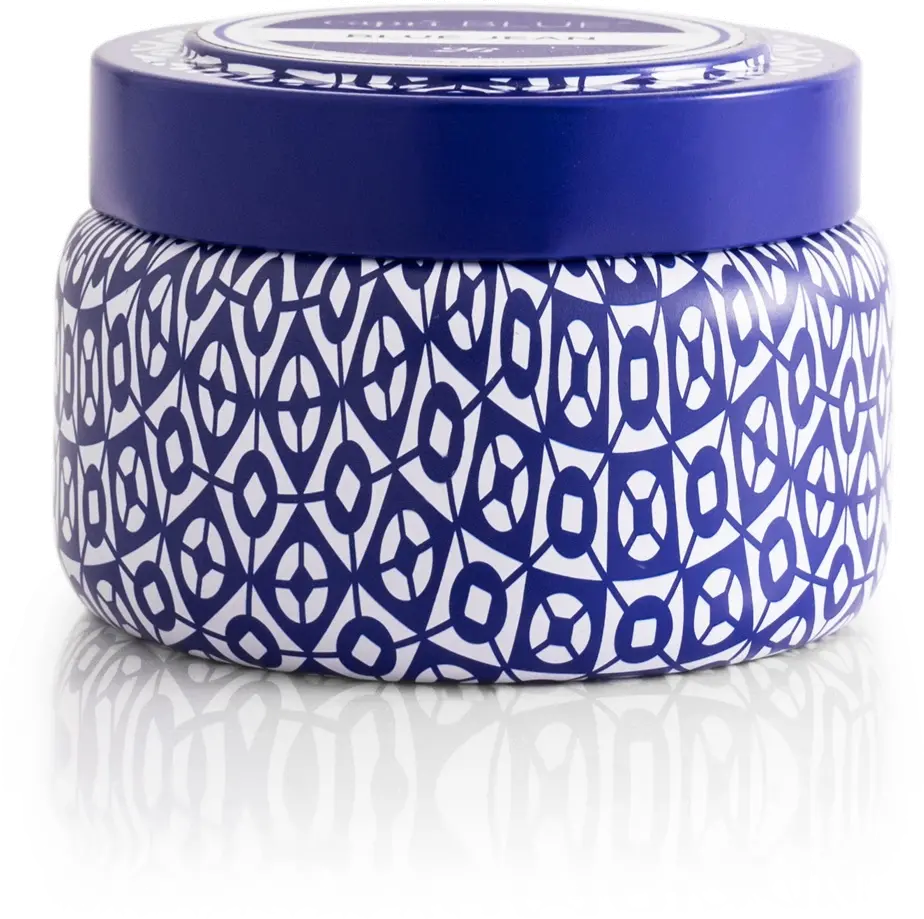 8.5 oz Aloha Orchid Signature Printed Blue Travel Tin Candle-1