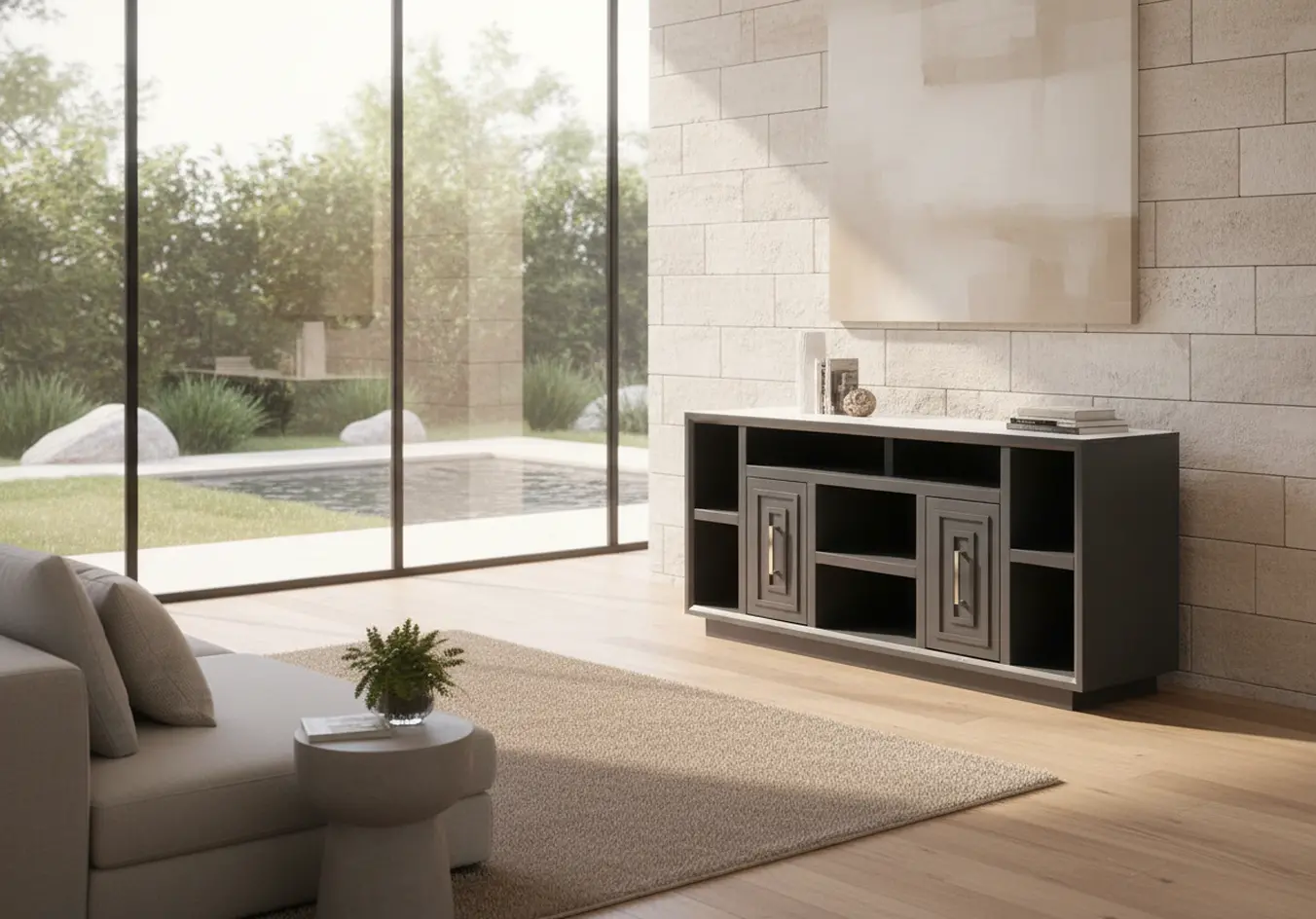 Sunset Black 67  TV Stand-13