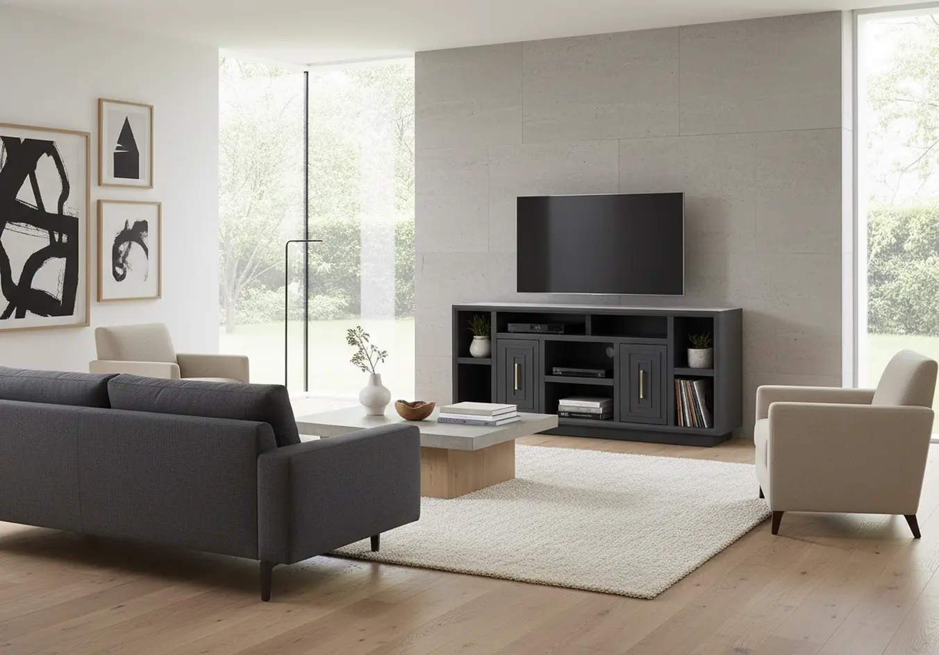 Sunset Black 67  TV Stand-14