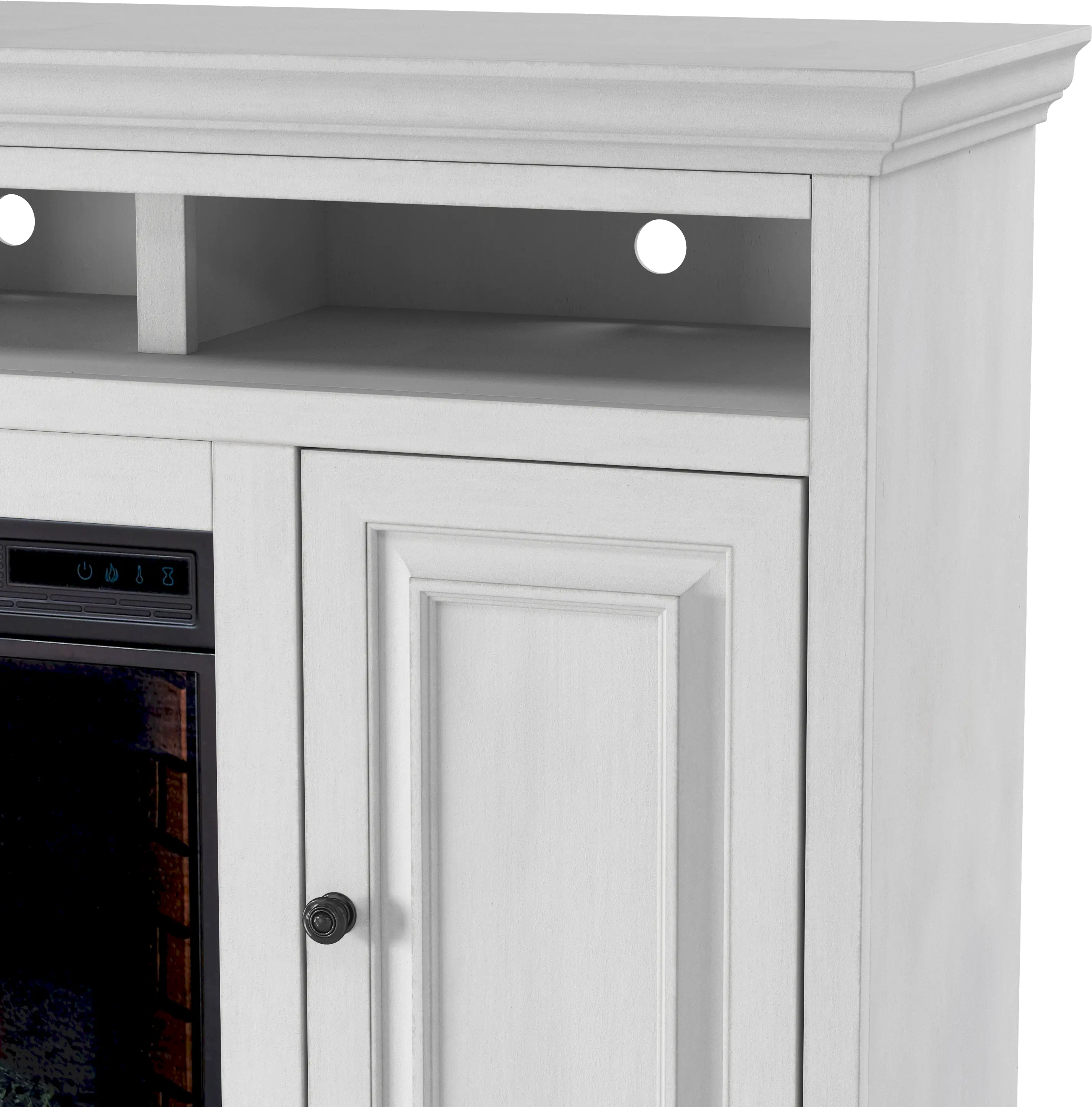 Largo White 67  Fireplace TV Stand-11