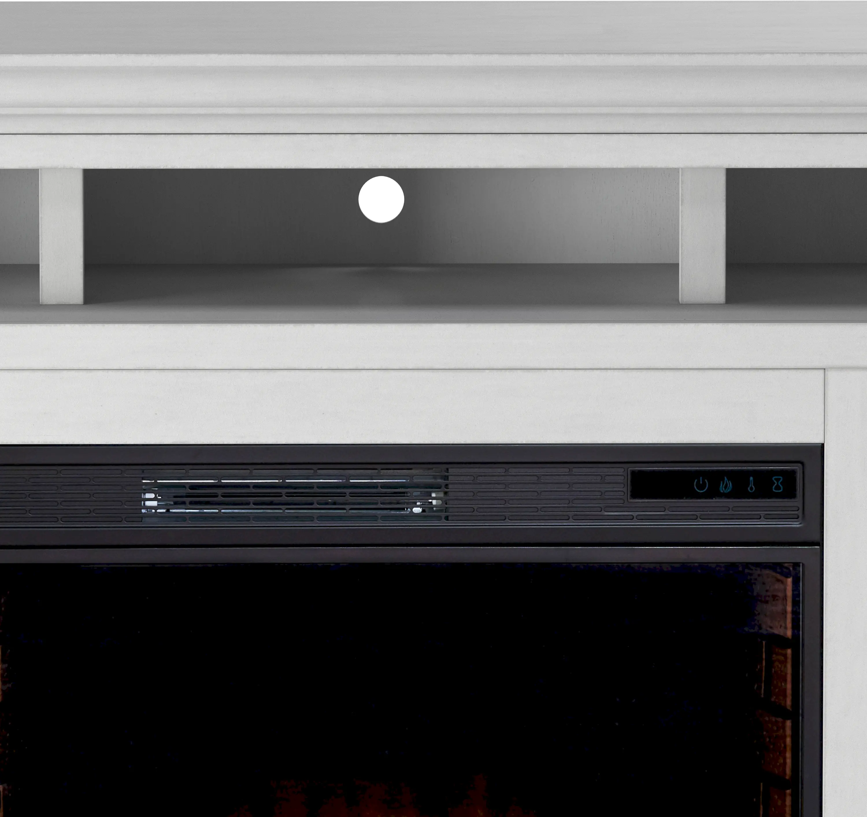 Largo White 67  Fireplace TV Stand-12