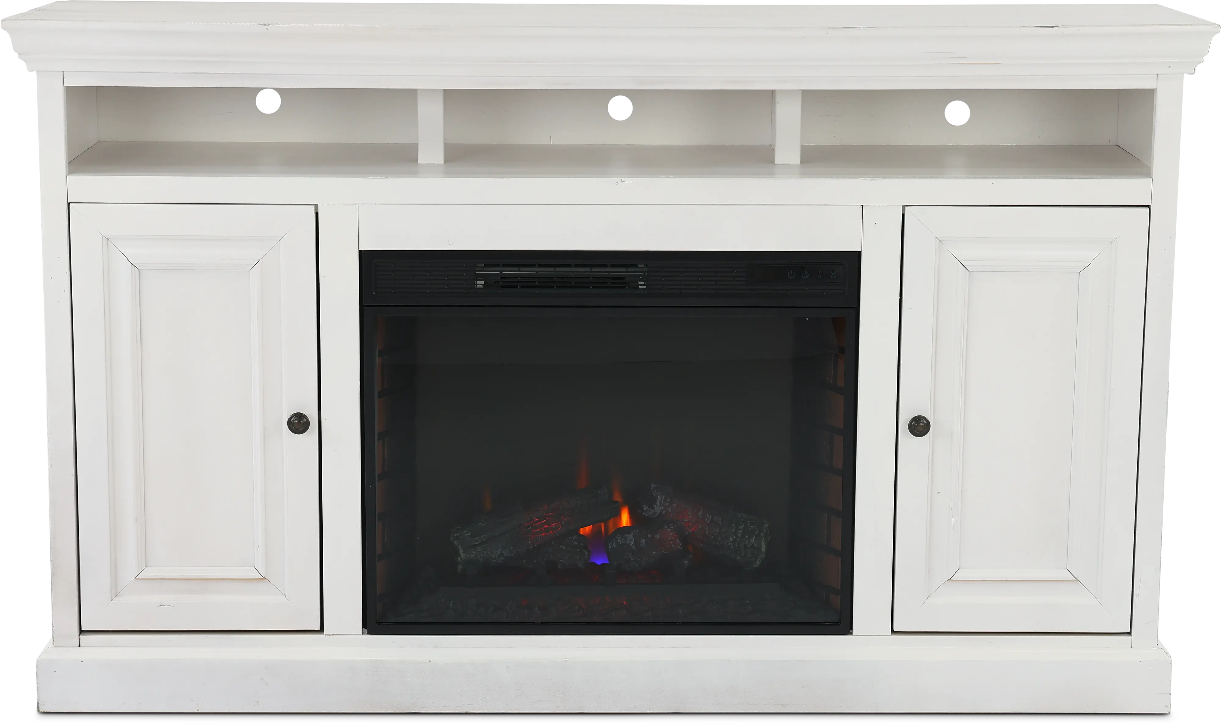 Largo White 67  Fireplace TV Stand-14
