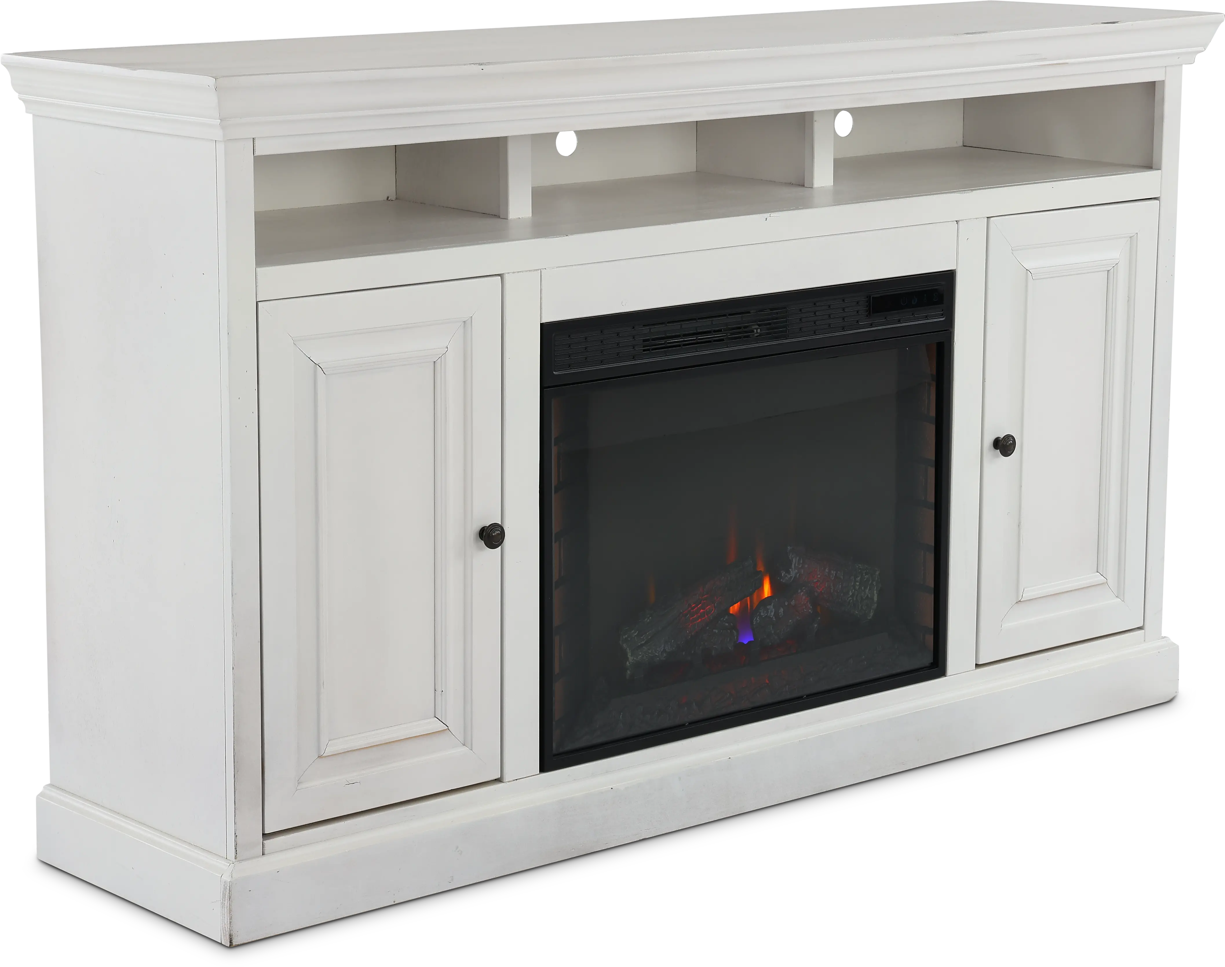 Largo White 67  Fireplace TV Stand-18