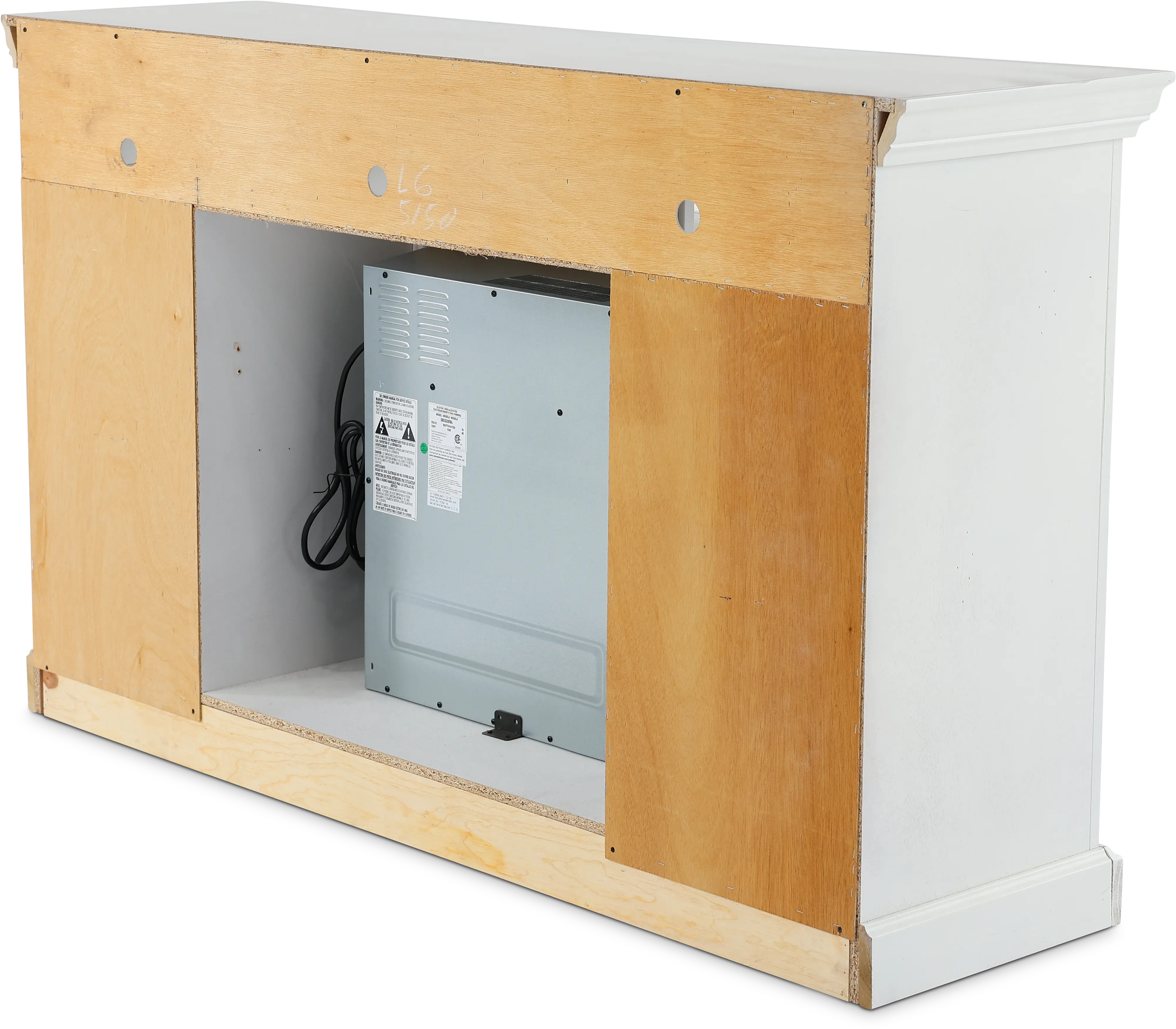 Largo White 67  Fireplace TV Stand-19