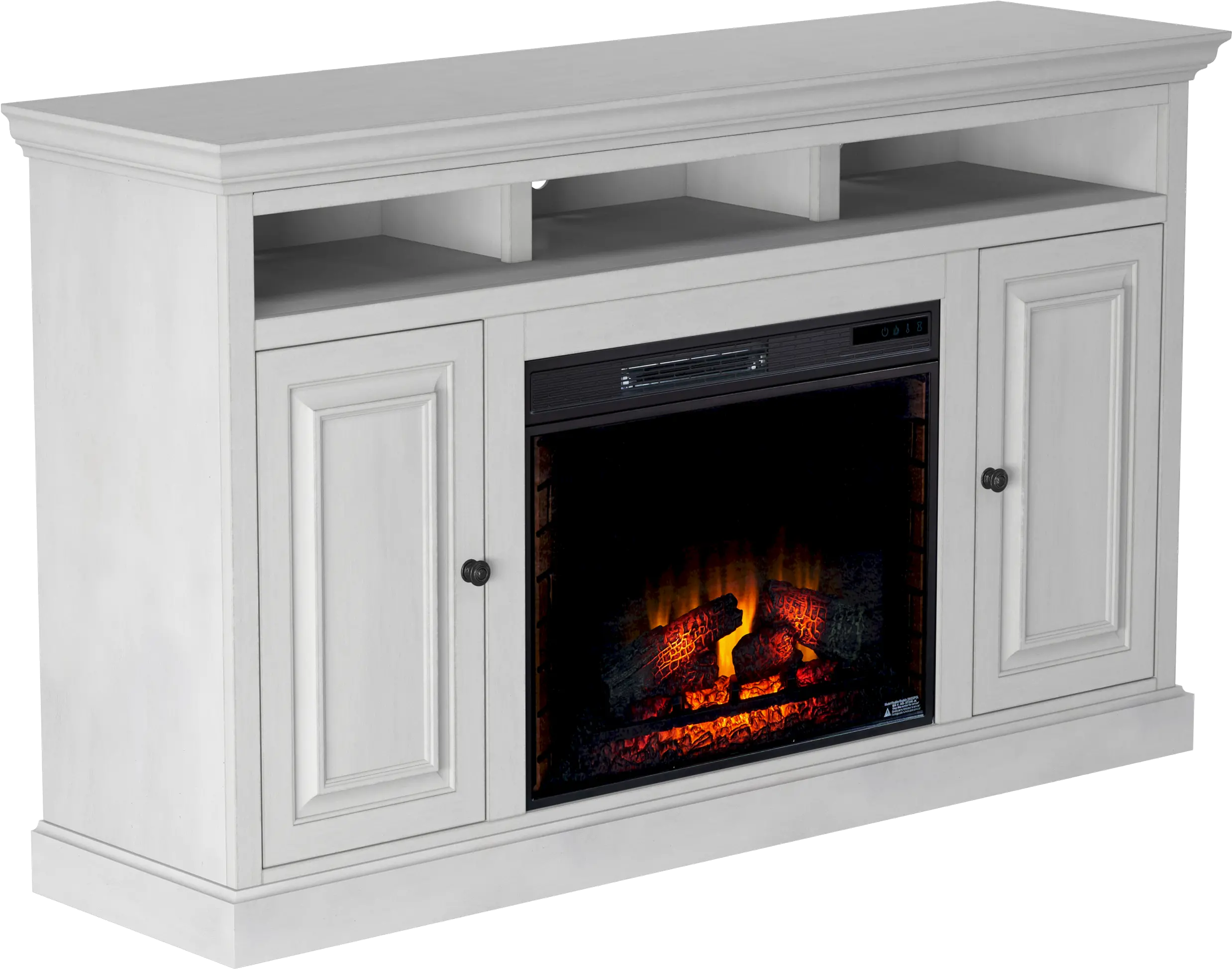 Largo White 67  Fireplace TV Stand-4
