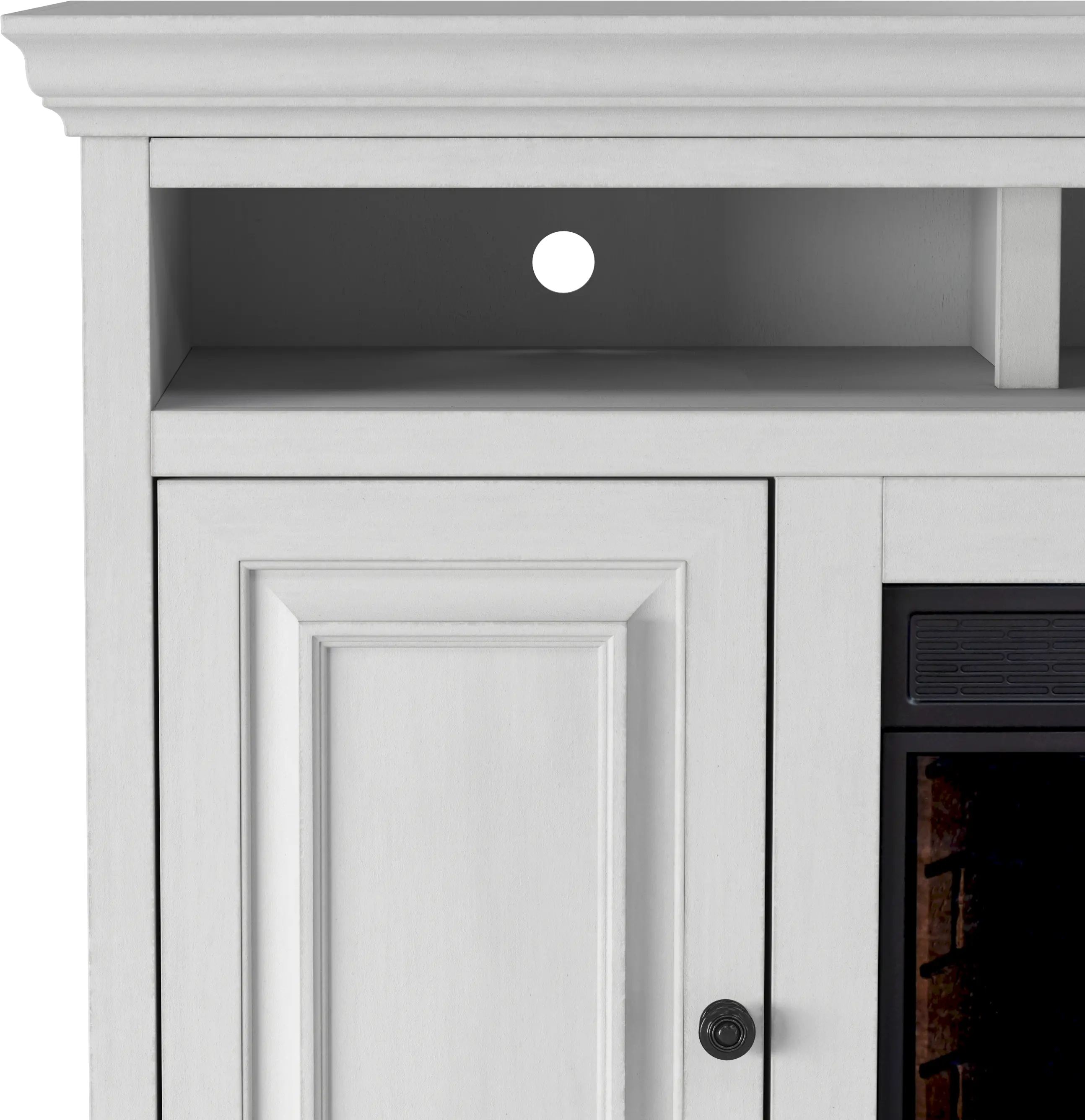 Largo White 67  Fireplace TV Stand-6
