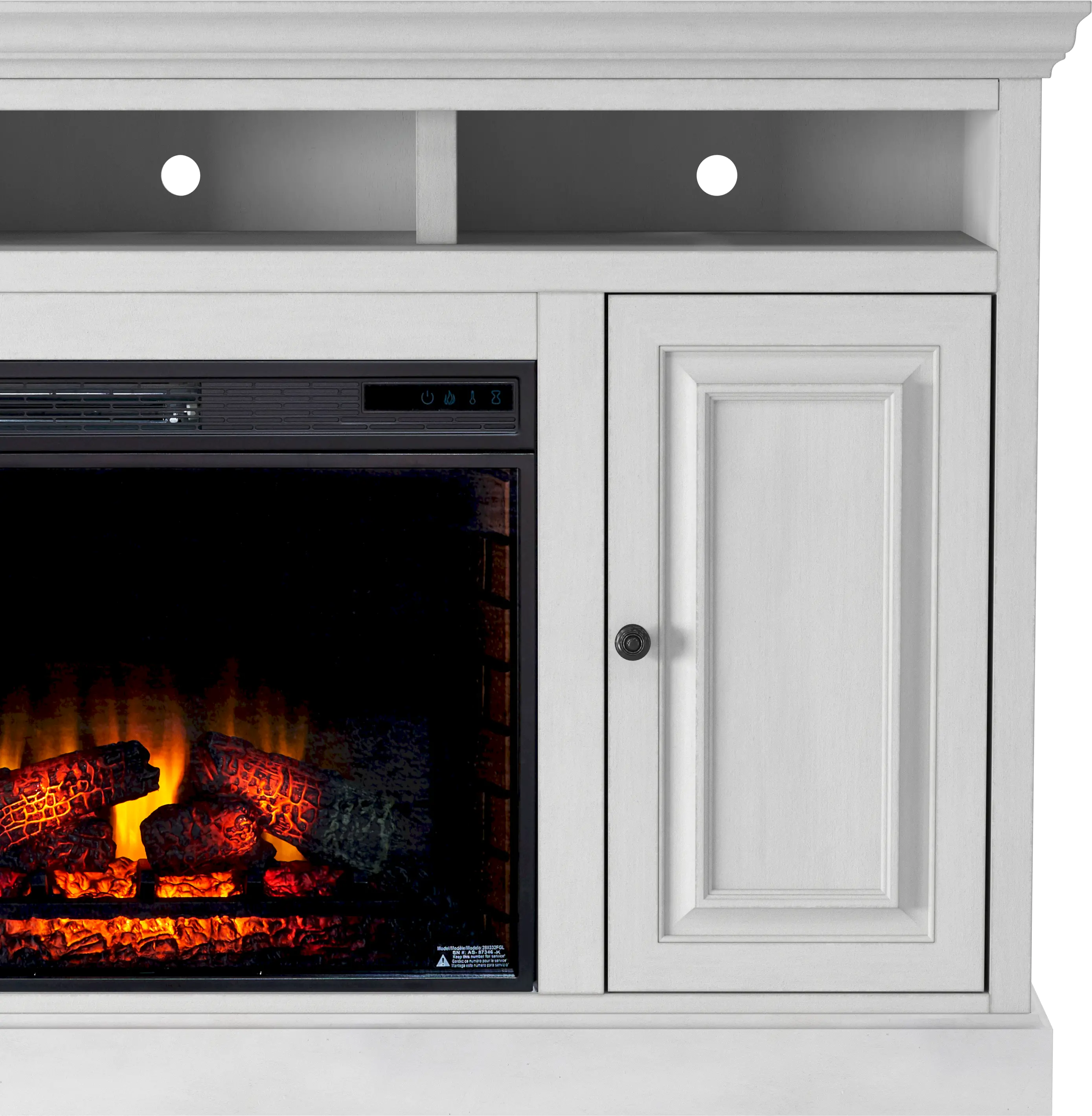 Largo White 67  Fireplace TV Stand-8