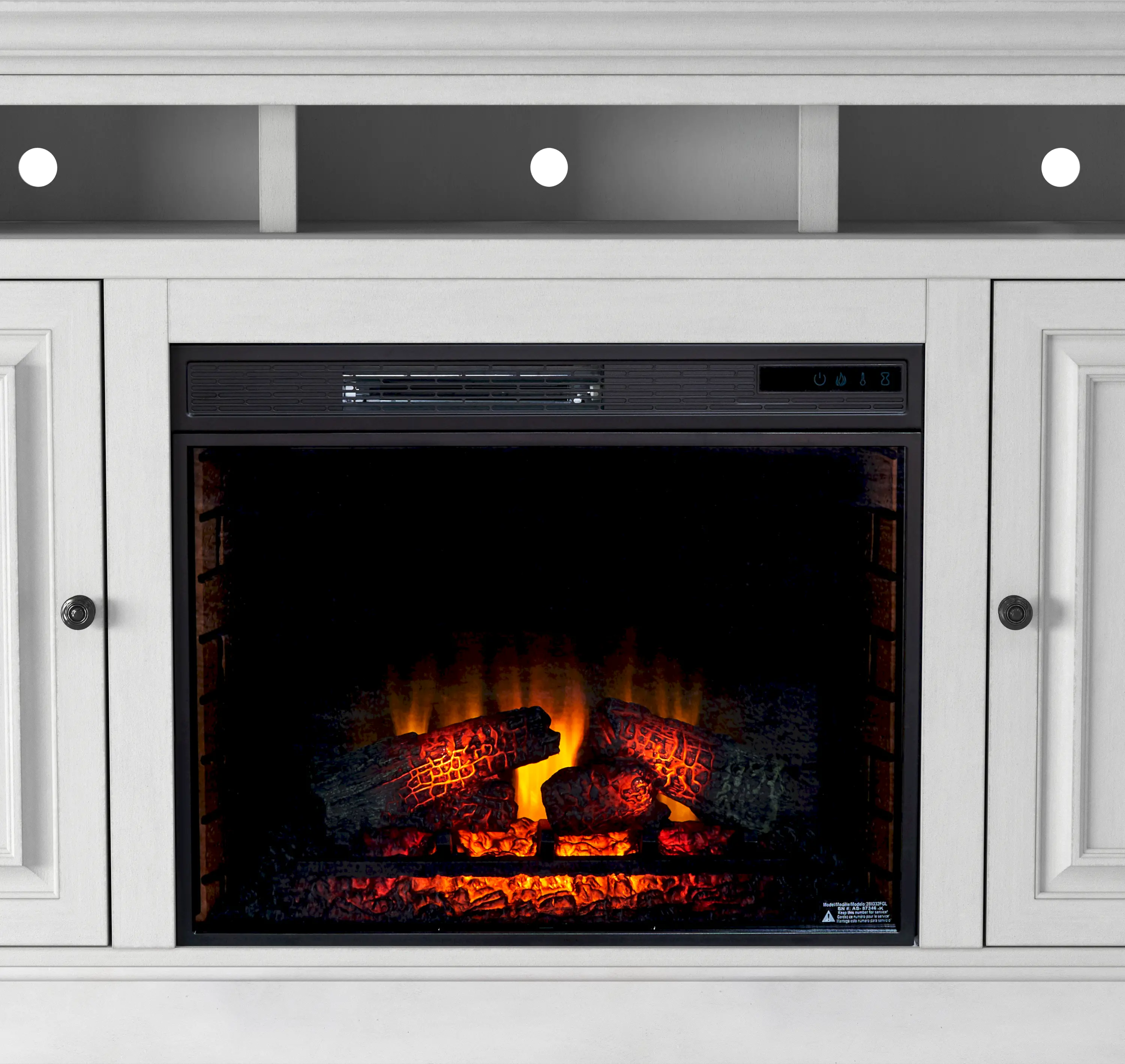 Largo White 67  Fireplace TV Stand-9