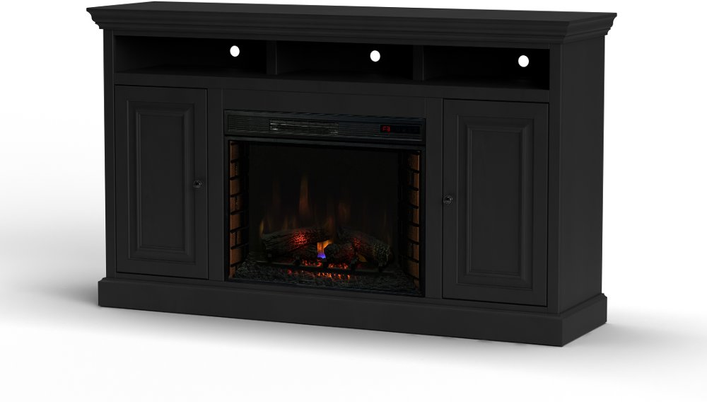 Largo Black 67" Fireplace TV Stand