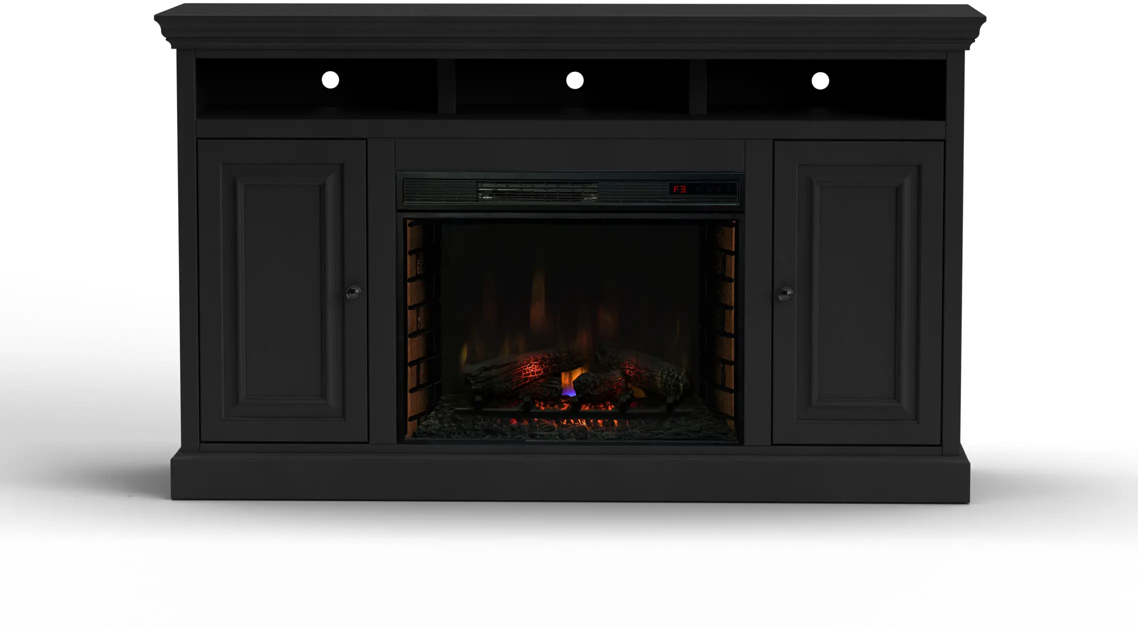 Largo Black 67  Fireplace TV Stand-6