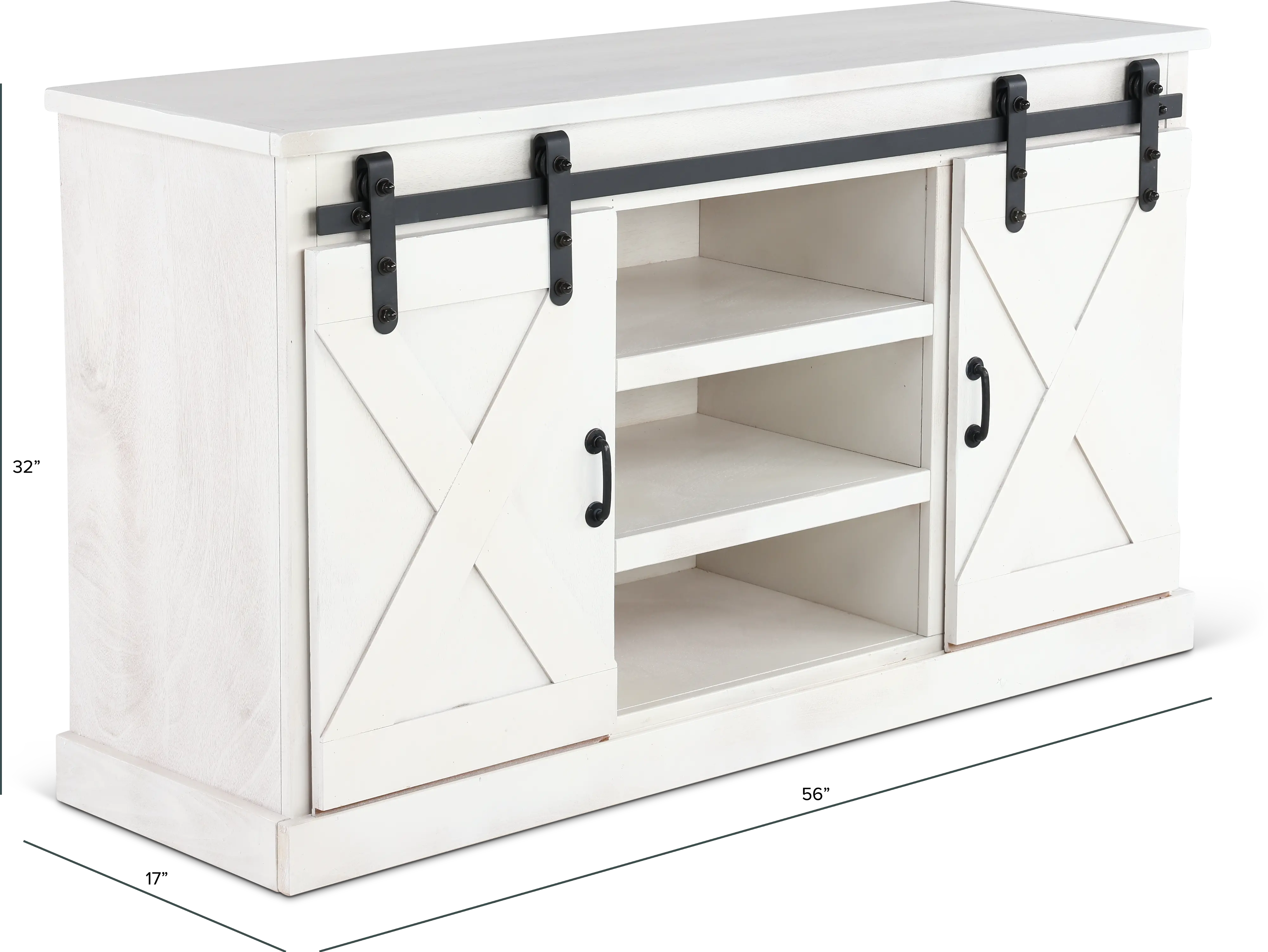 Gable Farmhouse White 56  TV Stand-3