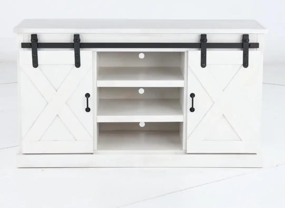 Gable Farmhouse White 56  TV Stand-5