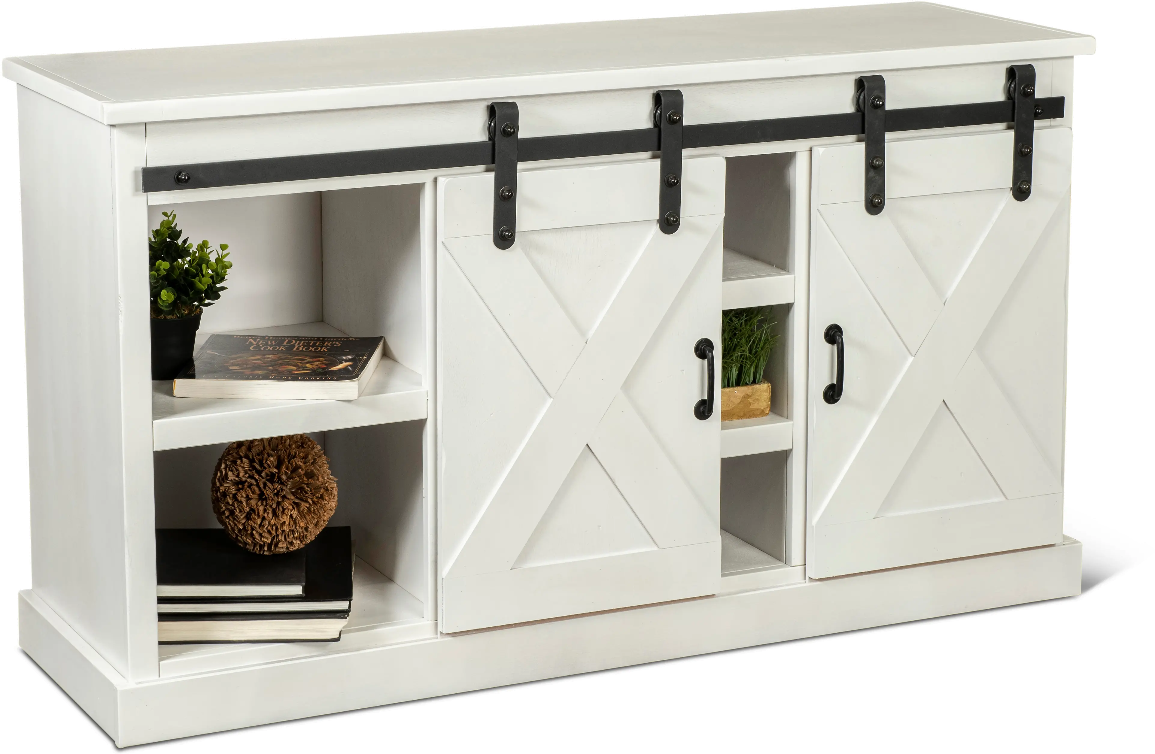 Gable Farmhouse White 56  TV Stand-9