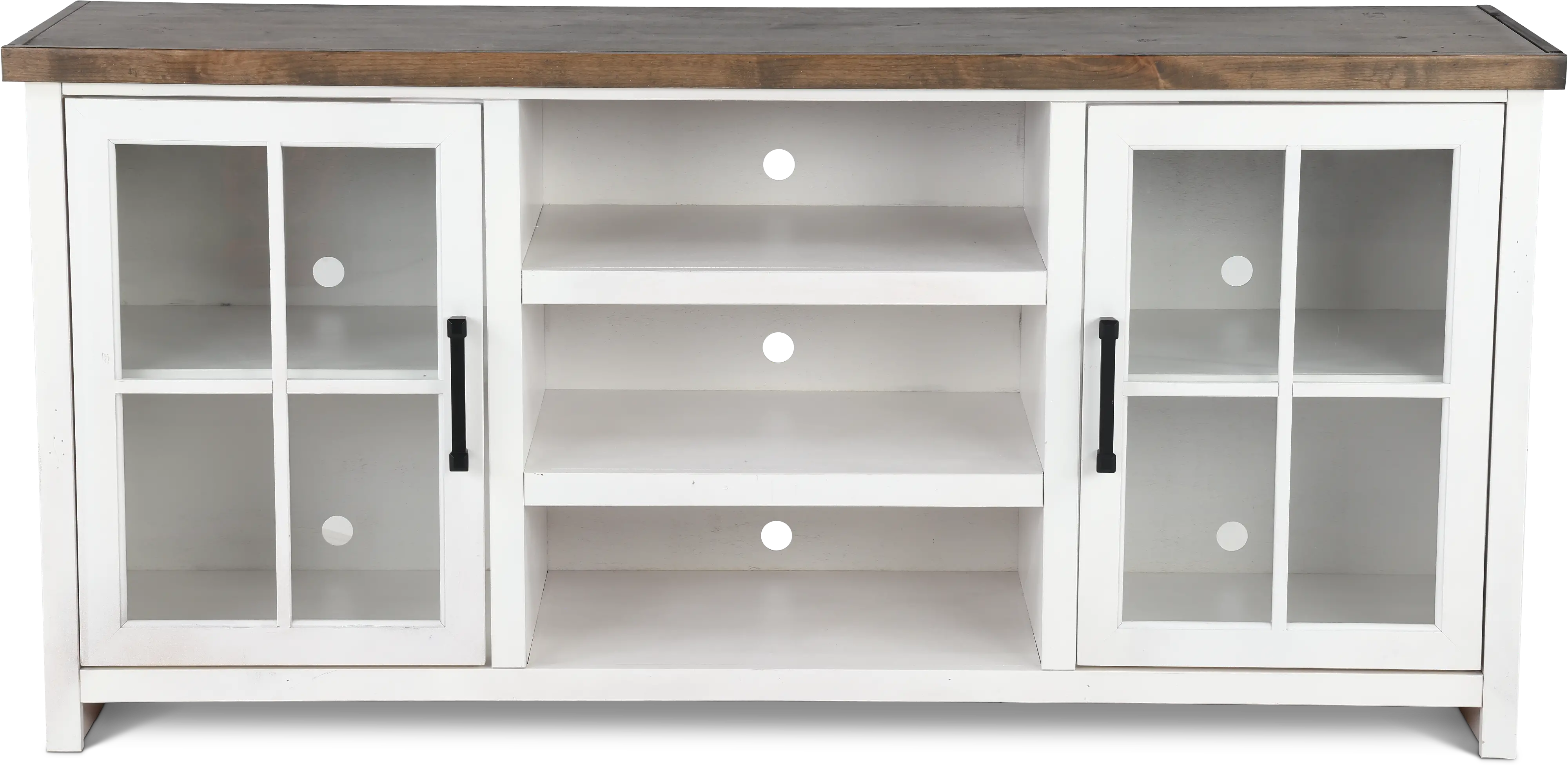 Hampton White 67  TV Stand-1