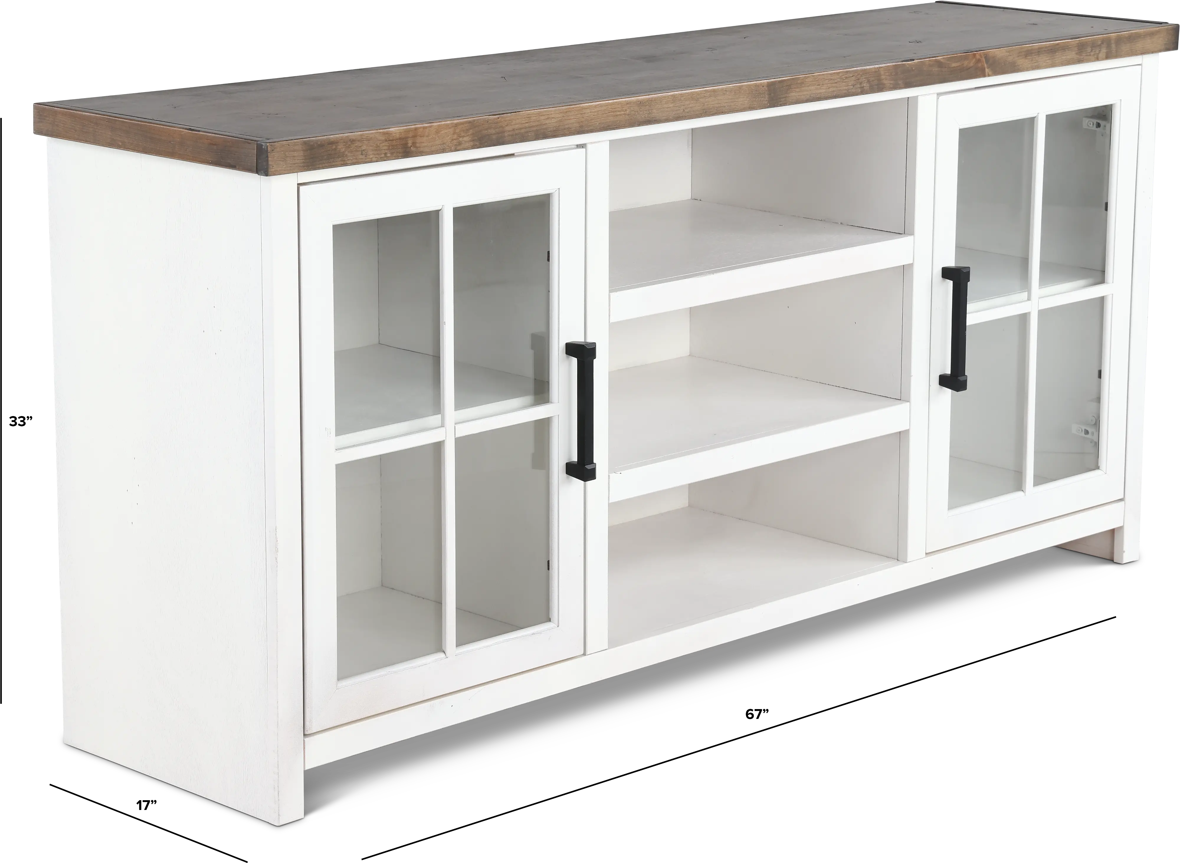 Hampton White 67  TV Stand-2